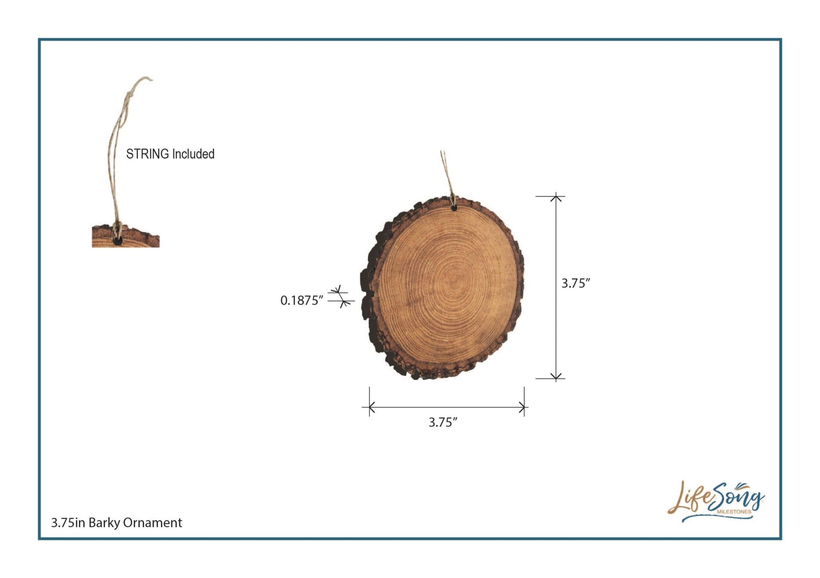Inspiring 3.75in Christmas Barky Ornament for Grandparents - Our First Christmas - LifeSong Milestones