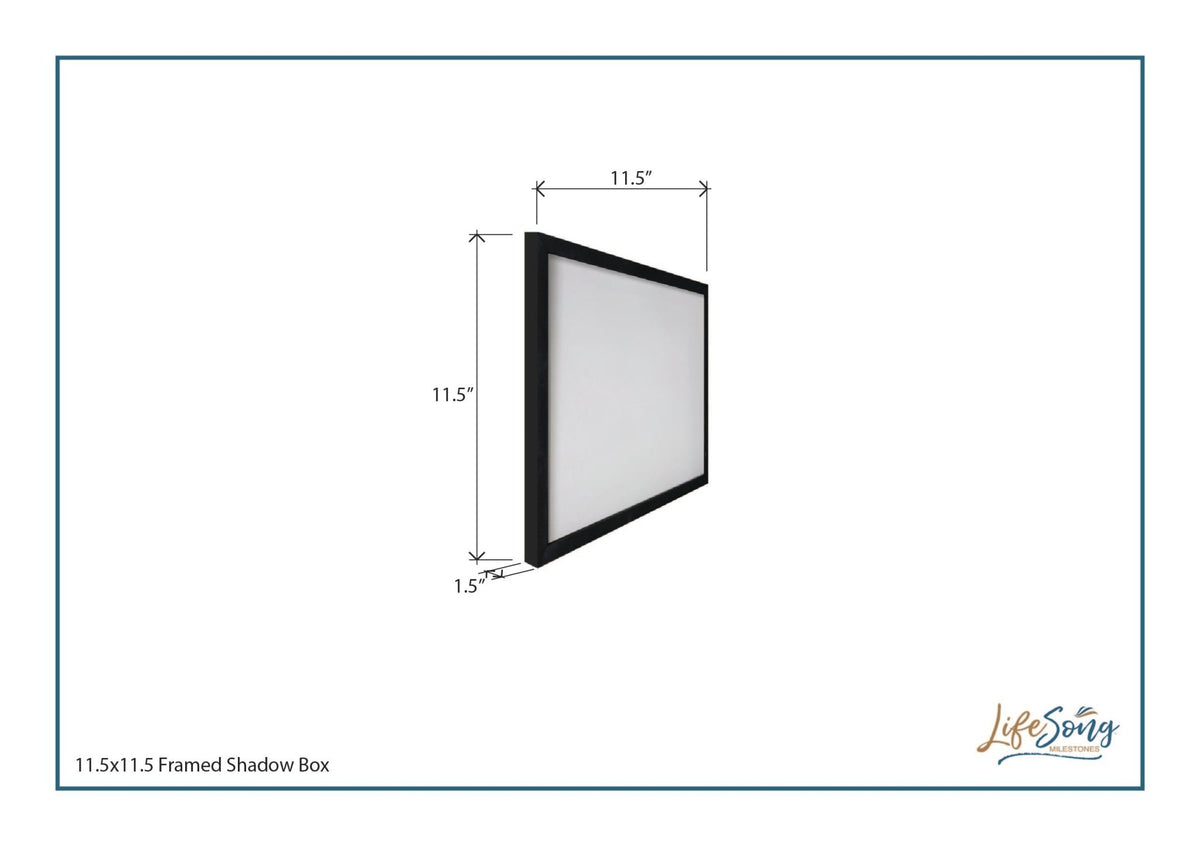 Inspiring Bathroom Decor Framed Shadow Box 11.5x11.5 (Soak Your Troubles) - LifeSong Milestones