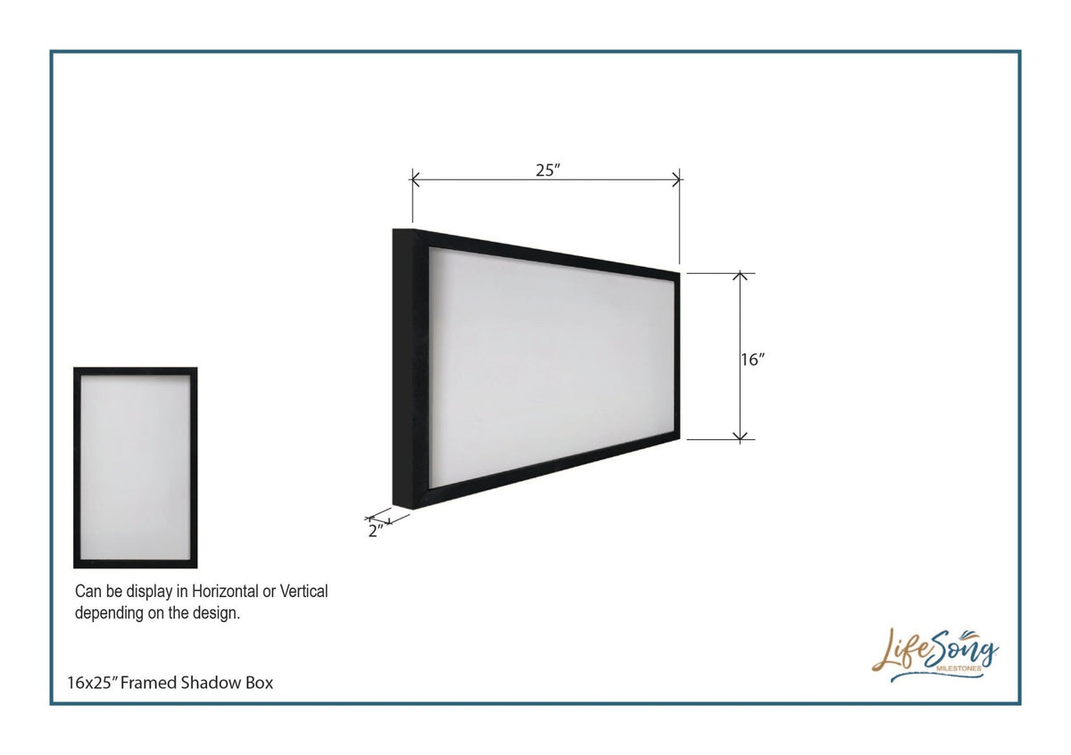 Inspiring Modern Black Framed Shadow Box - The Man In The Arena - LifeSong Milestones