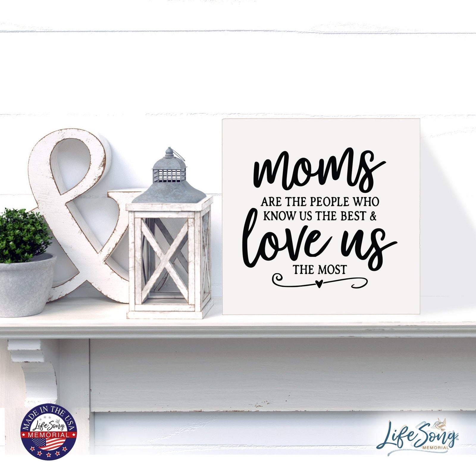 Inspiring Modern Framed Shadow Box 10x10 Moms Are The - LifeSong Milestones