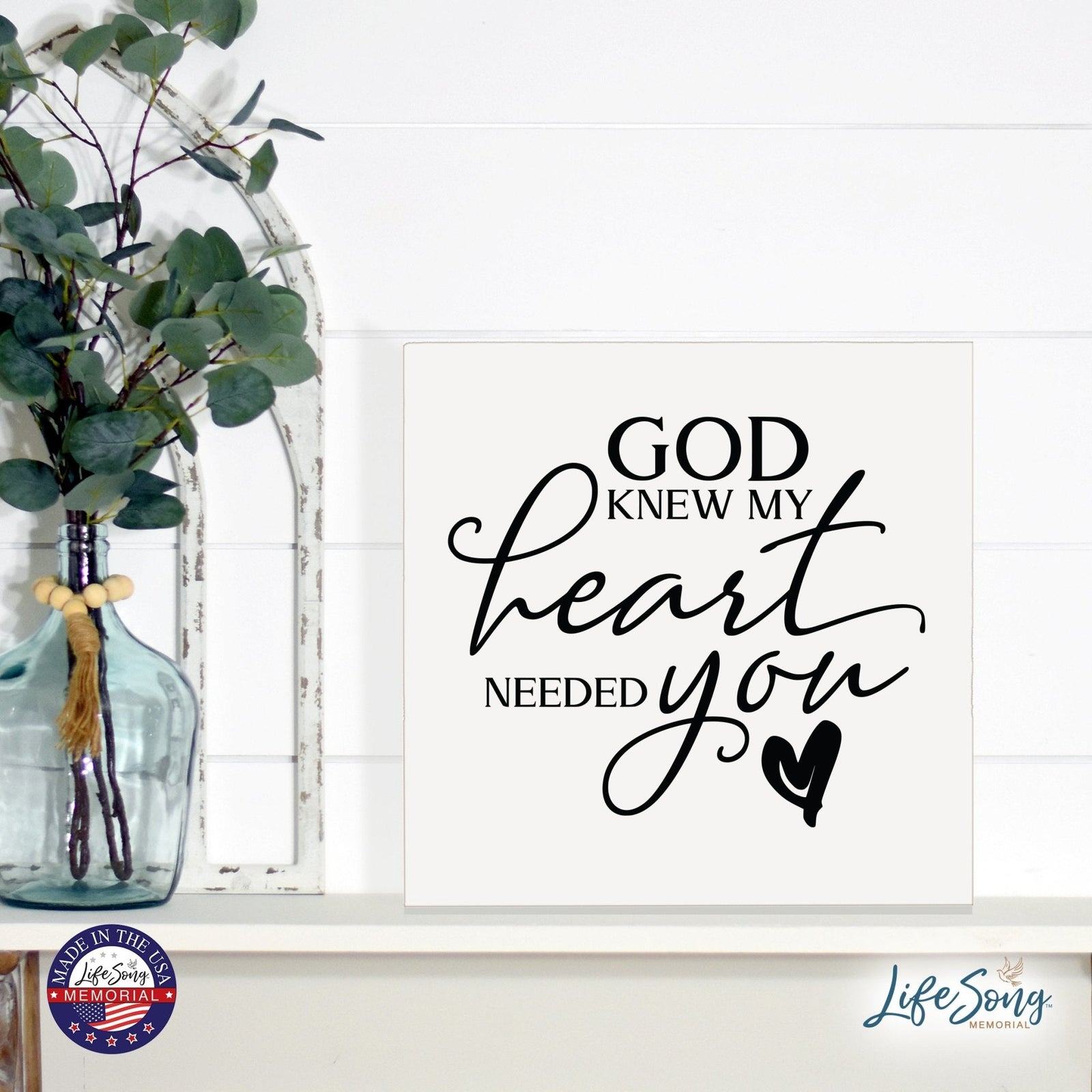 Inspiring Modern Framed Shadow Box 10x10 My Heart Needed - LifeSong Milestones