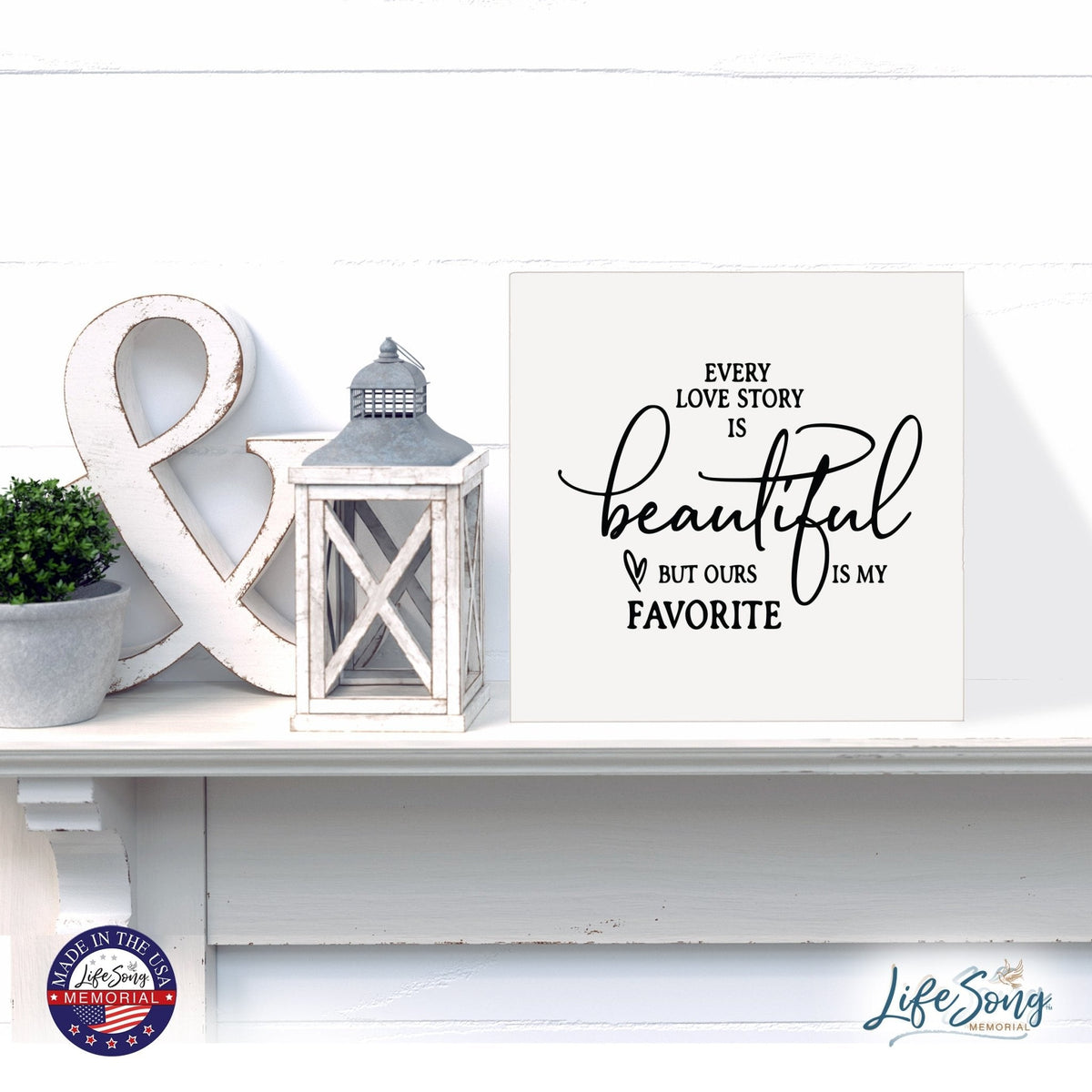 Inspiring Modern Framed Shadow Box 10x10 Ours Is My Favorite - LifeSong Milestones
