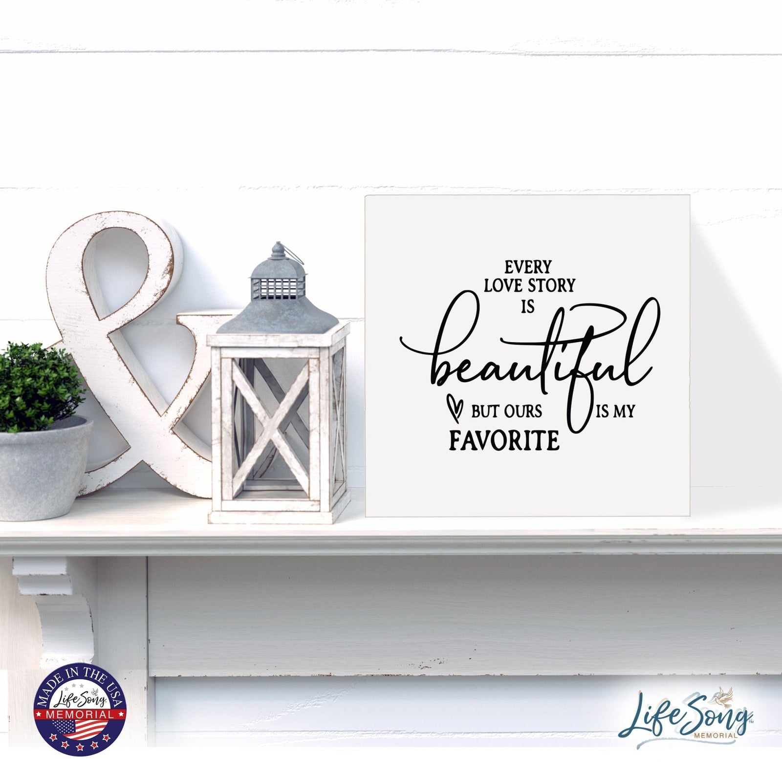 Inspiring Modern Framed Shadow Box 10x10 Ours Is My Favorite - LifeSong Milestones