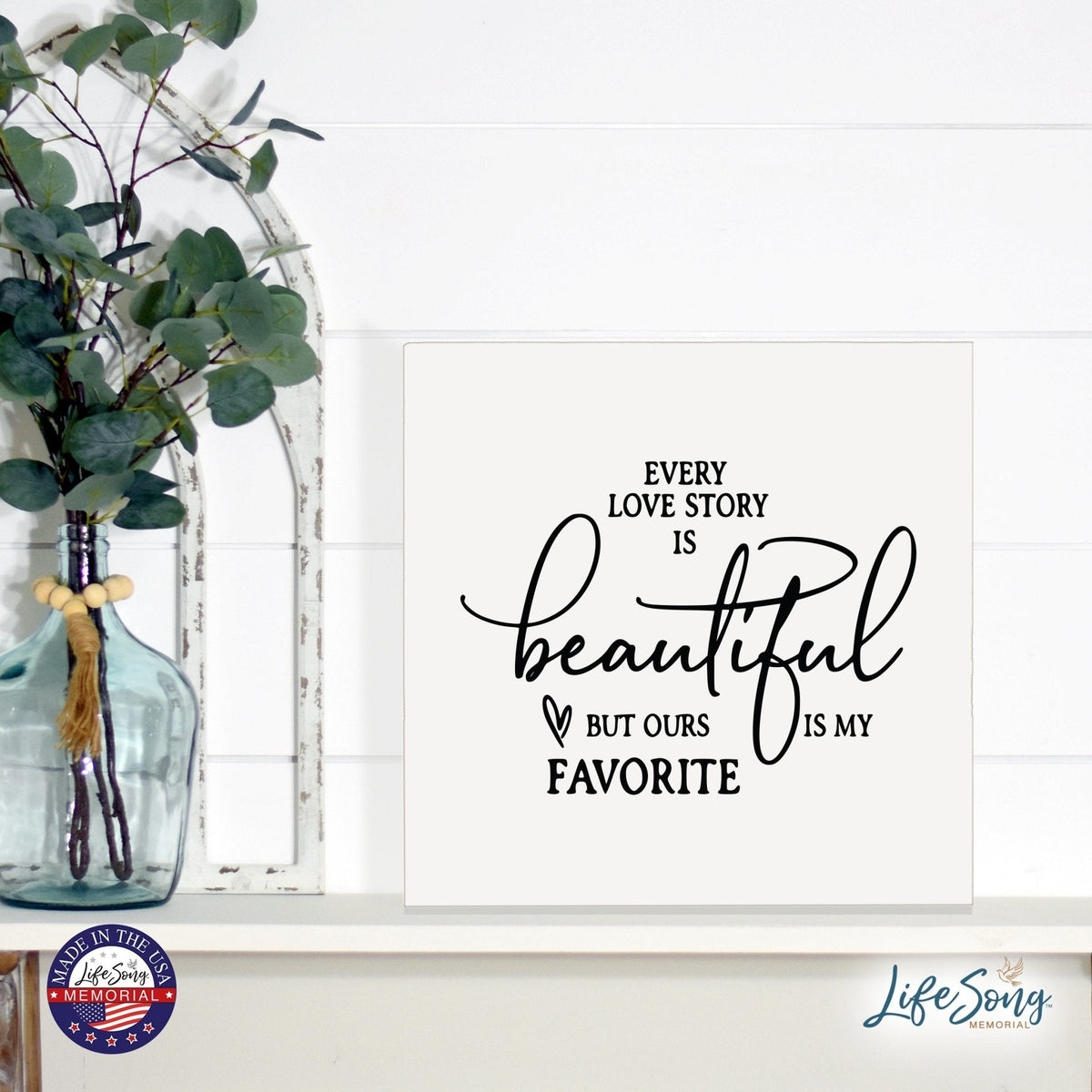 Inspiring Modern Framed Shadow Box 10x10 Ours Is My Favorite - LifeSong Milestones