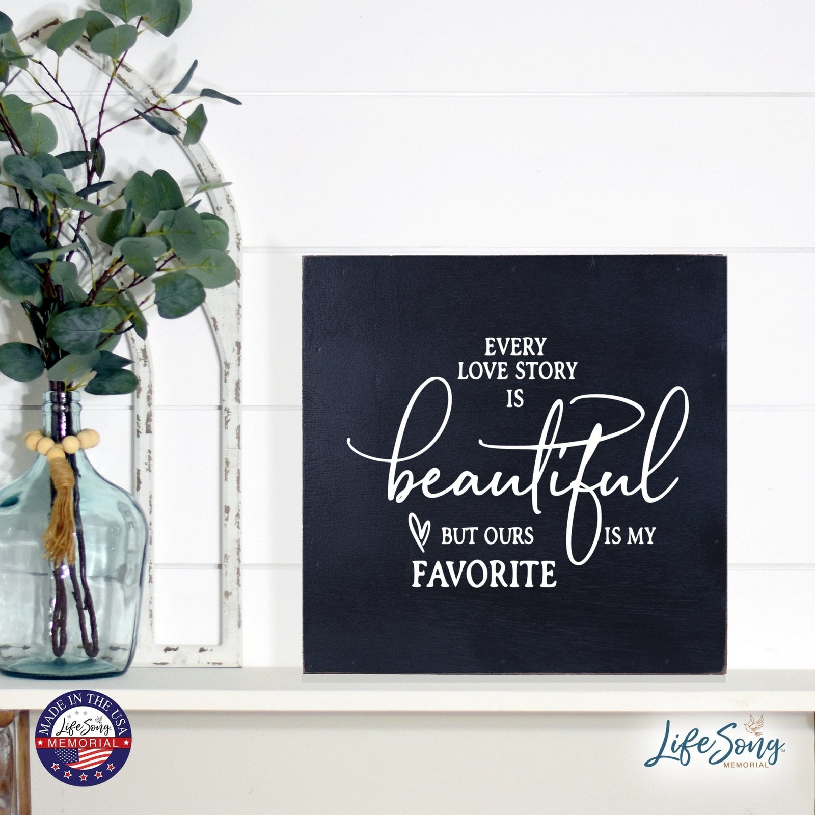 Inspiring Modern Framed Shadow Box 10x10 Ours Is My Favorite - LifeSong Milestones