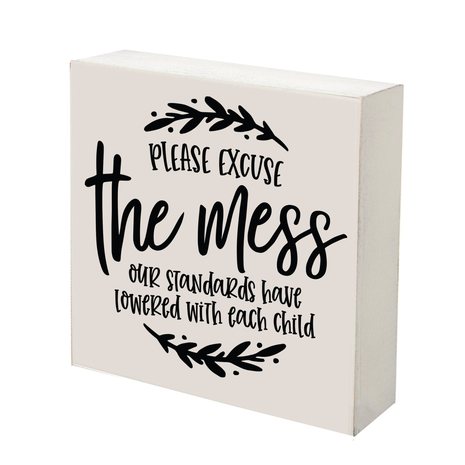 Inspiring Modern Framed Shadow Box 10x10 Please Excuse - LifeSong Milestones