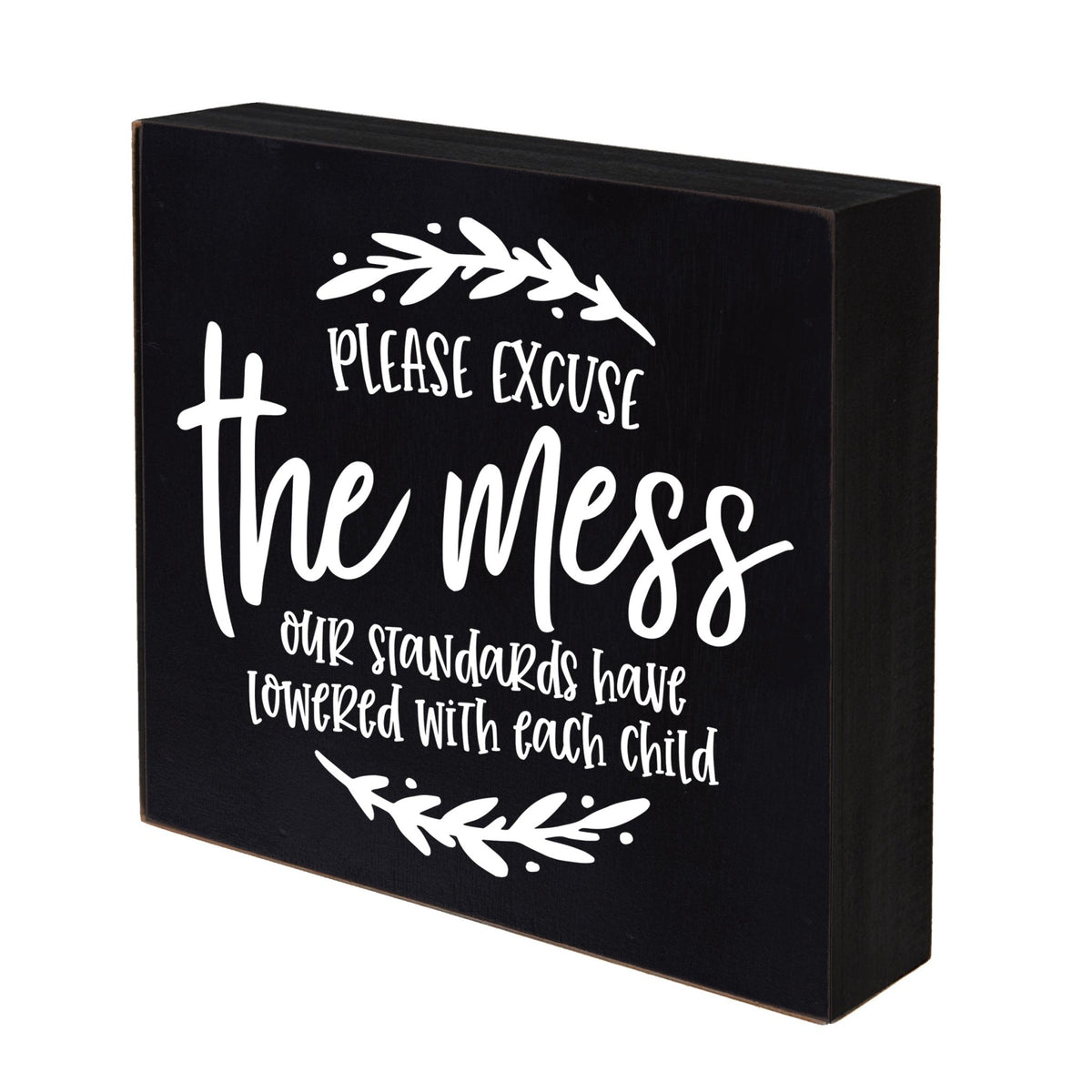 Inspiring Modern Framed Shadow Box 10x10 Please Excuse - LifeSong Milestones