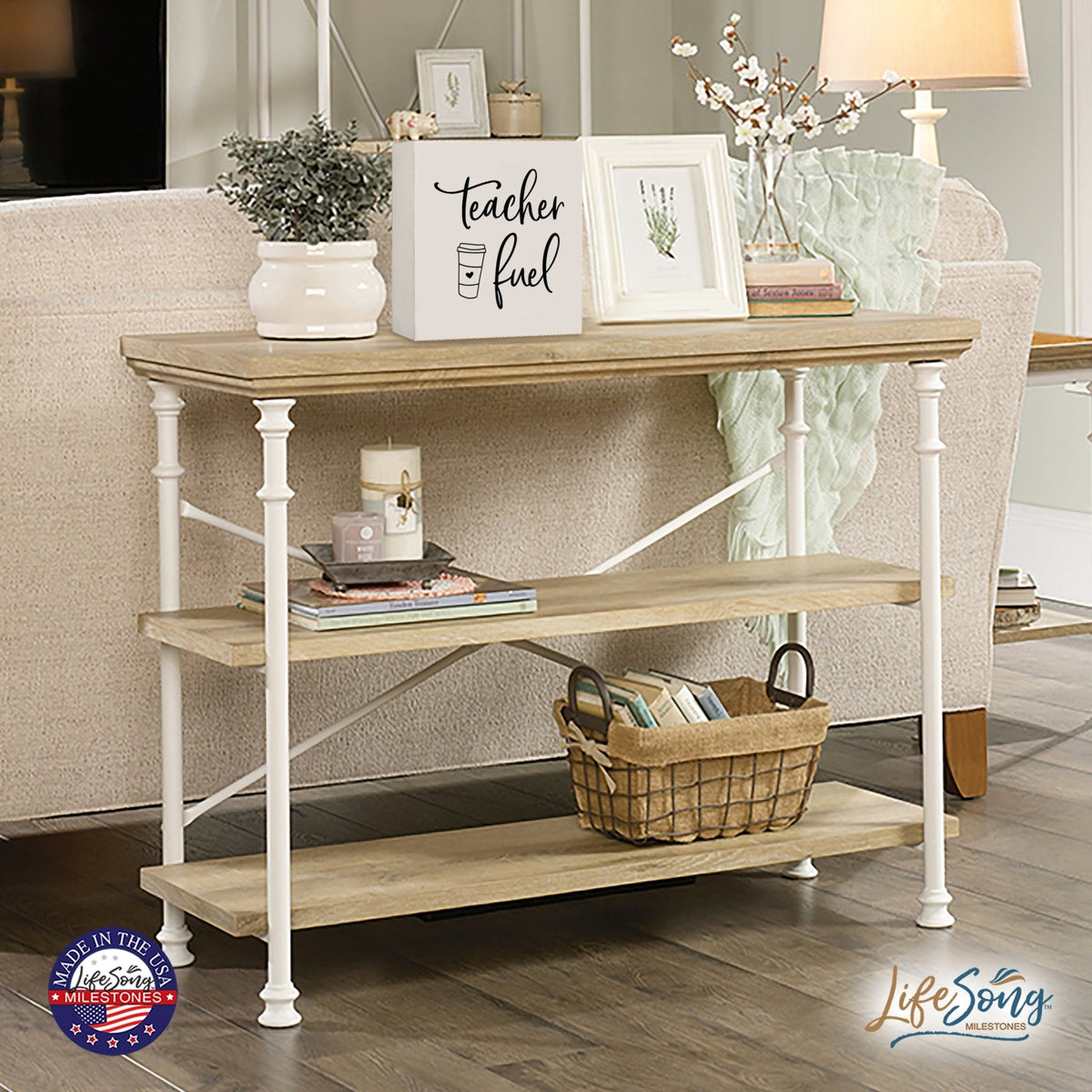 Inspiring Modern Framed Shadow Box 10x10 Teacher Fuel - LifeSong Milestones