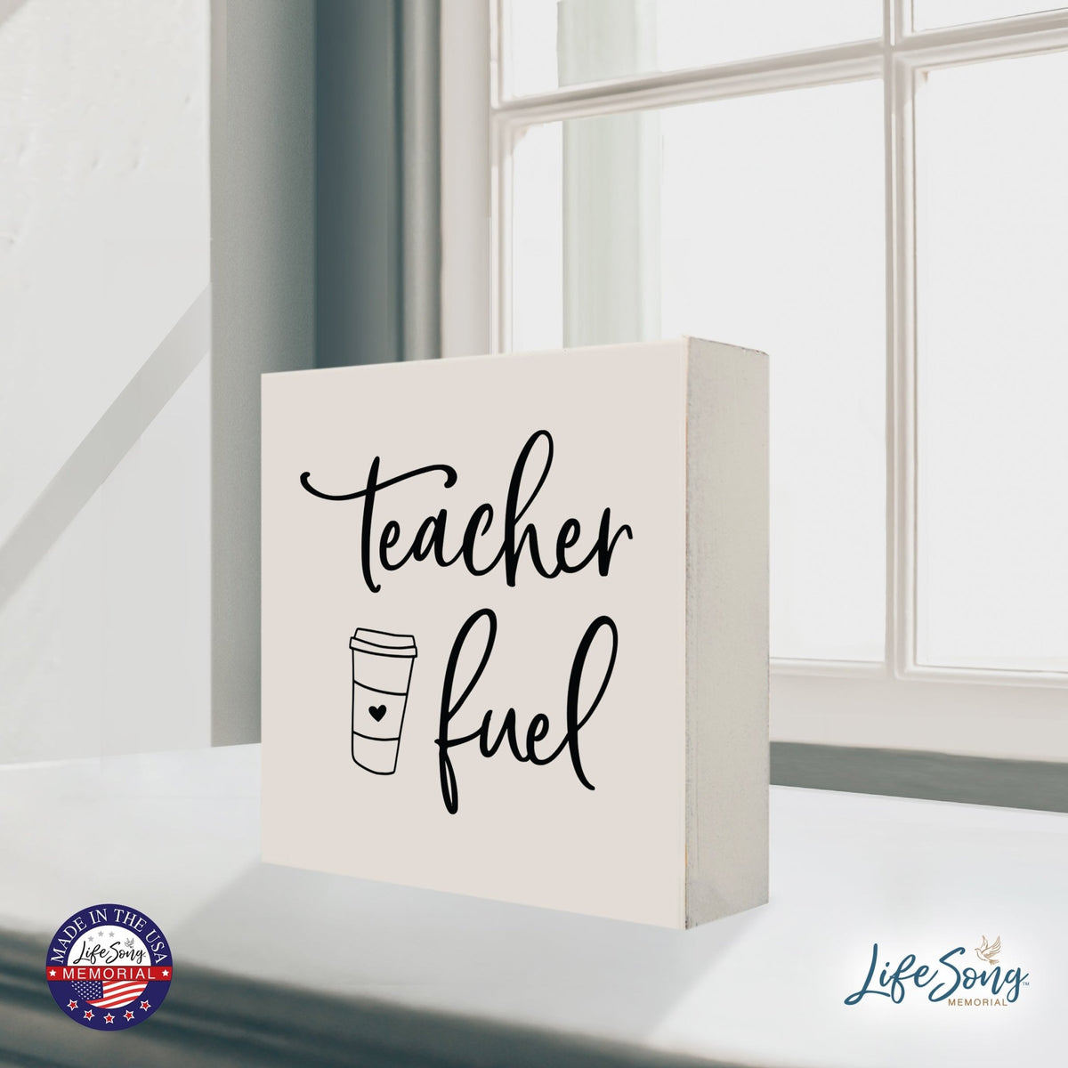 Inspiring Modern Framed Shadow Box 10x10 Teacher Fuel - LifeSong Milestones