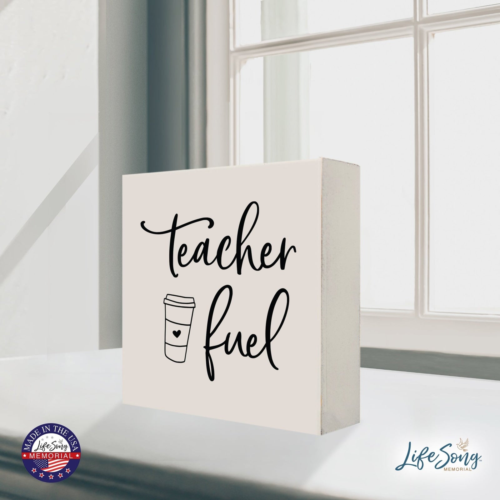 Inspiring Modern Framed Shadow Box 10x10 Teacher Fuel - LifeSong Milestones