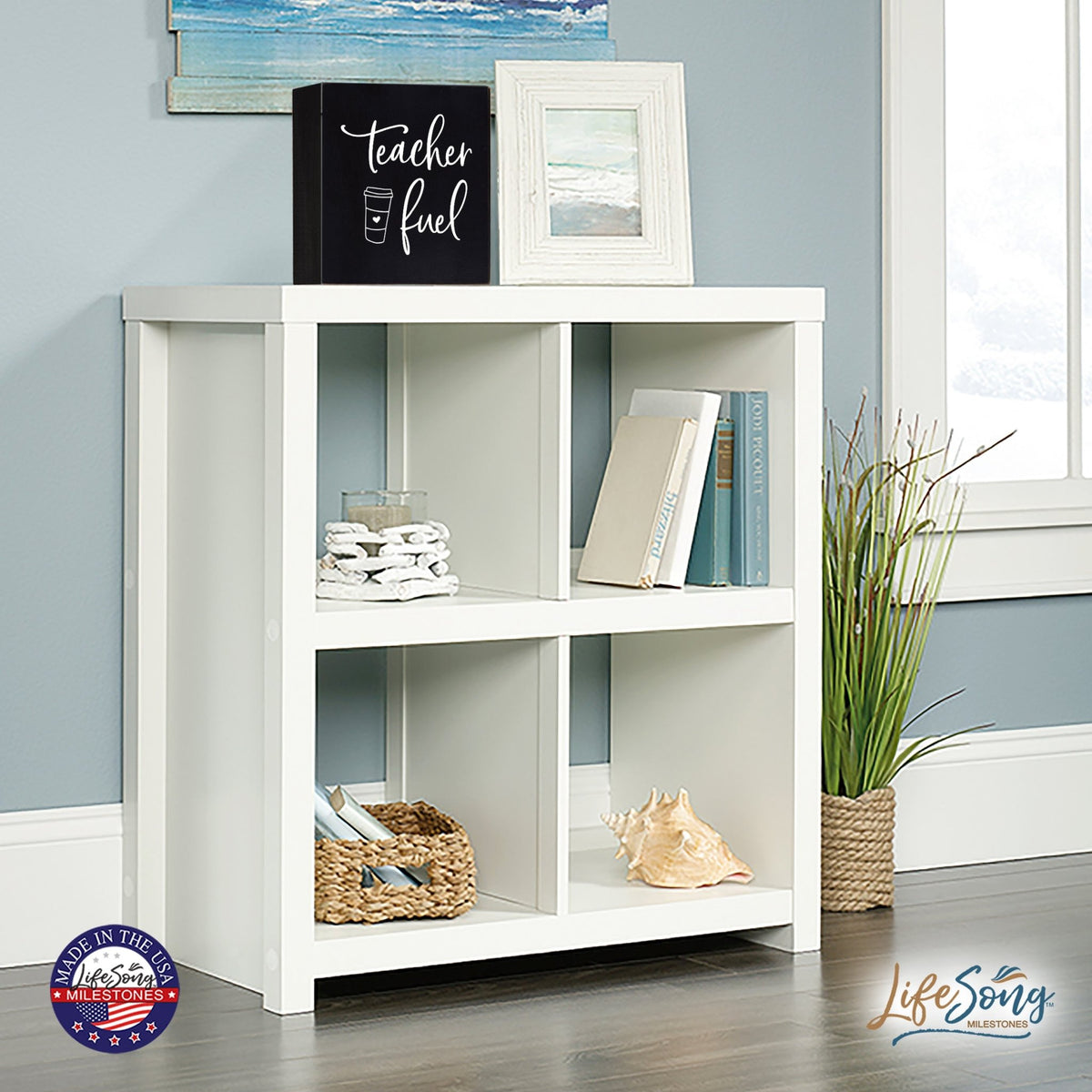 Inspiring Modern Framed Shadow Box 10x10 Teacher Fuel - LifeSong Milestones