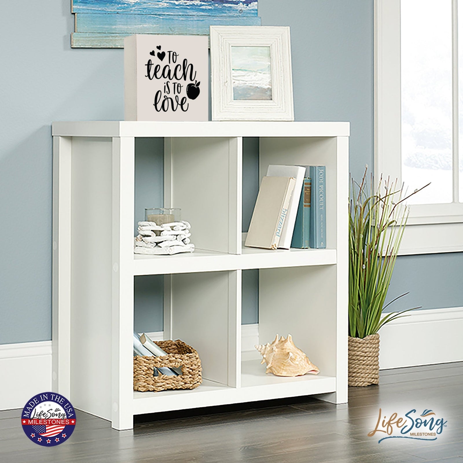 Inspiring Modern Framed Shadow Box 10x10 To Teach Is To - LifeSong Milestones