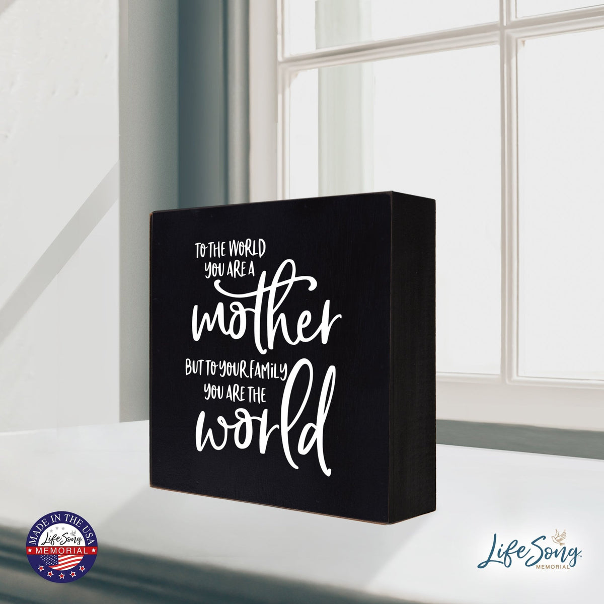 Inspiring Modern Framed Shadow Box 10x10 To The World You Are - LifeSong Milestones