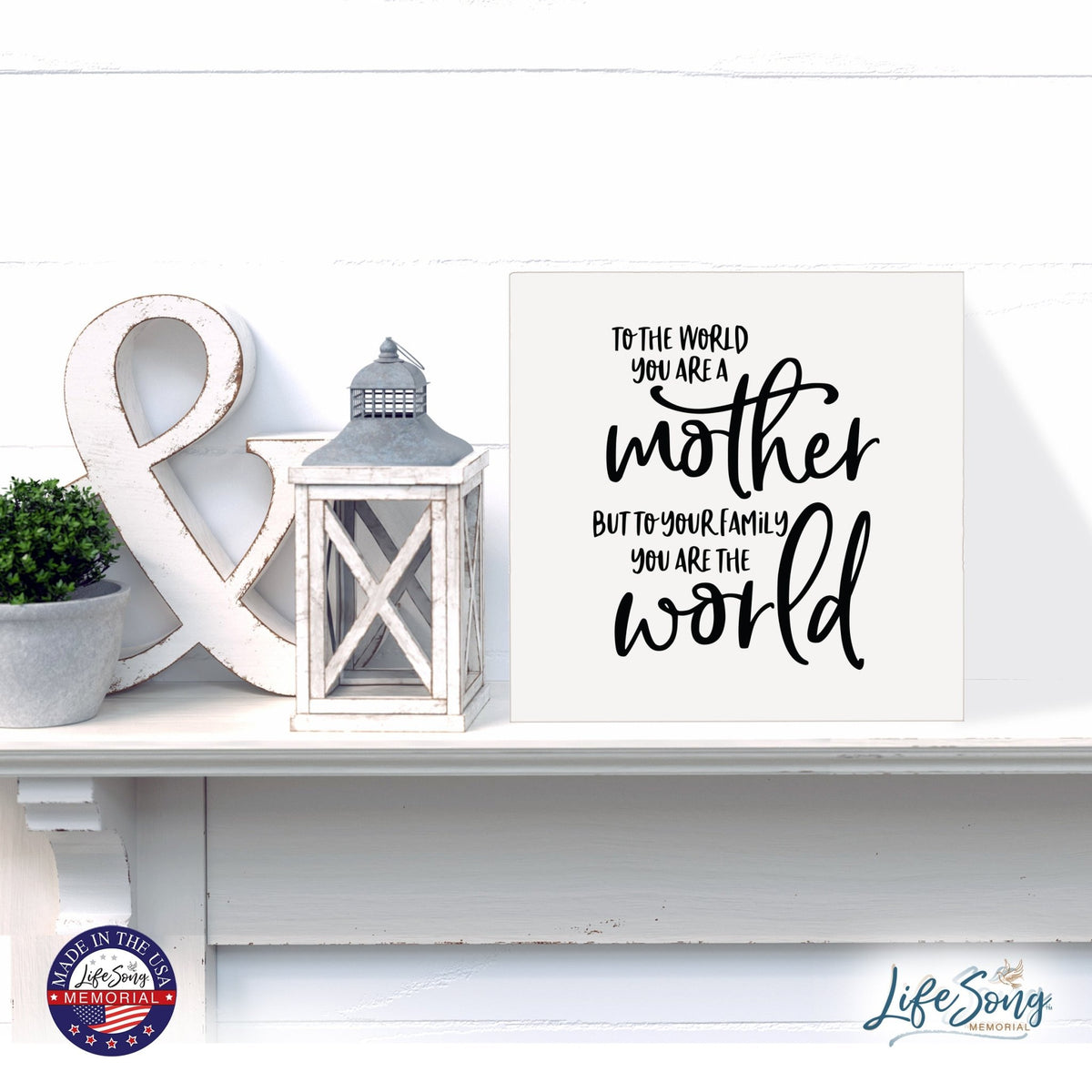 Inspiring Modern Framed Shadow Box 10x10 To The World You Are - LifeSong Milestones