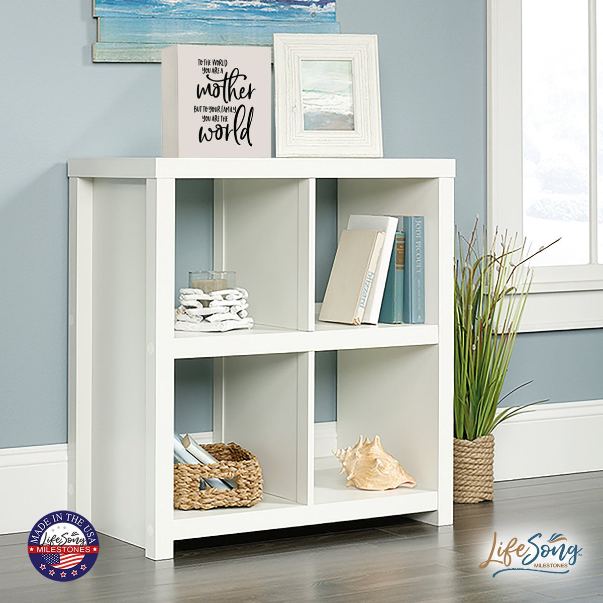 Inspiring Modern Framed Shadow Box 10x10 To The World You Are - LifeSong Milestones