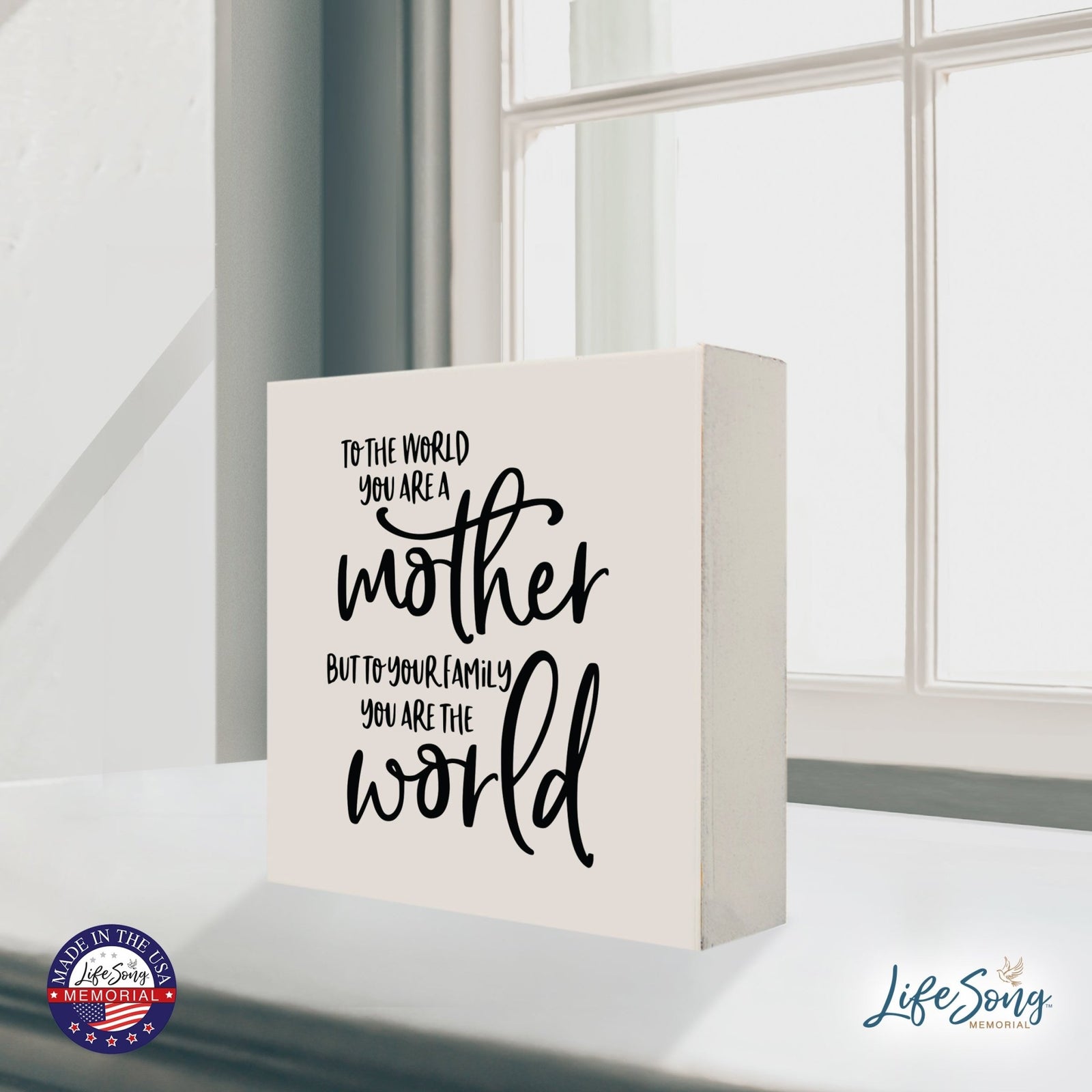 Inspiring Modern Framed Shadow Box 10x10 To The World You Are - LifeSong Milestones