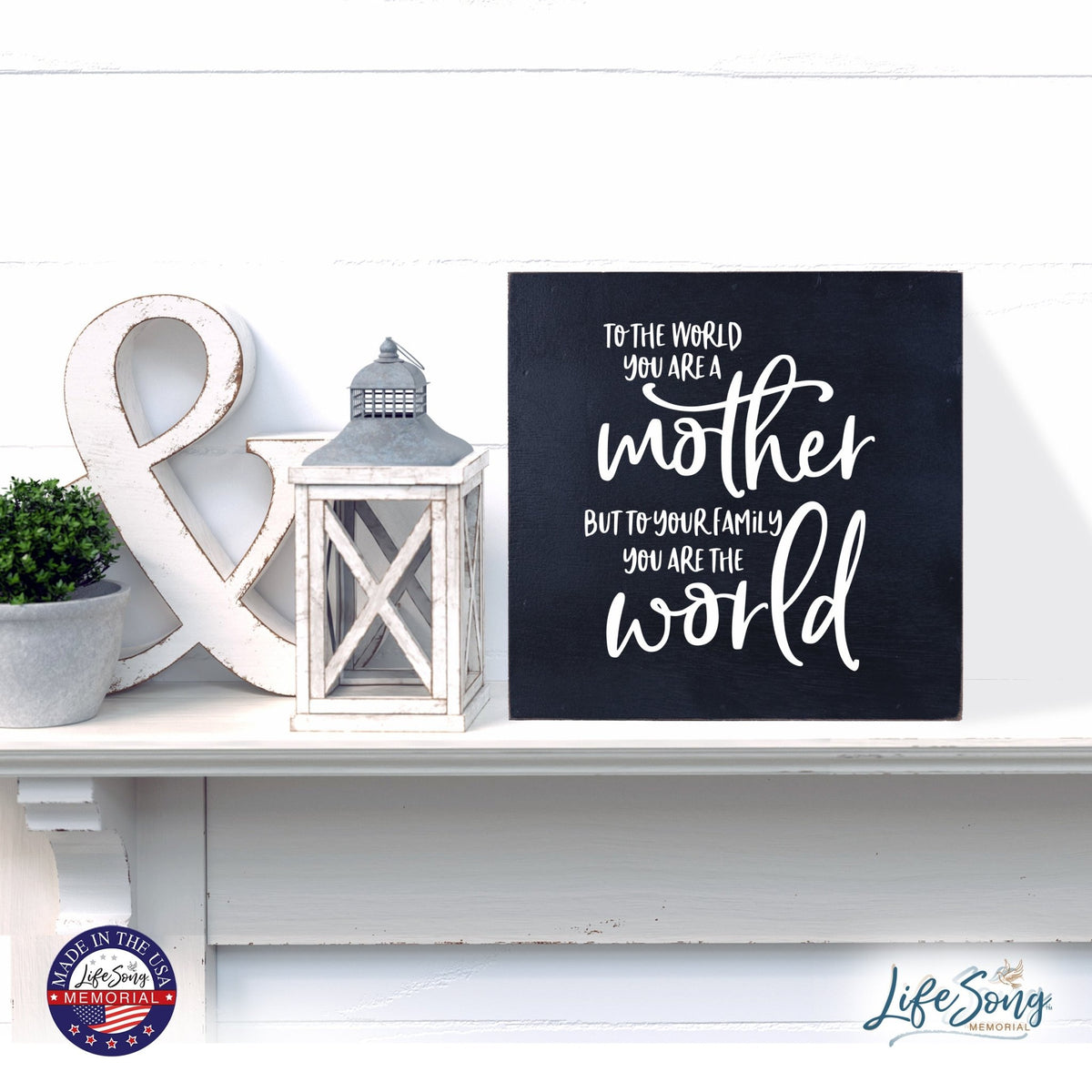 Inspiring Modern Framed Shadow Box 10x10 To The World You Are - LifeSong Milestones