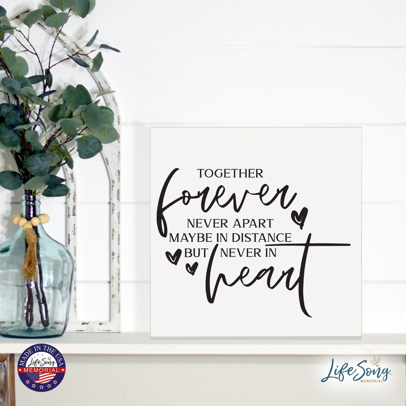 Inspiring Modern Framed Shadow Box 10x10 Together Forever - LifeSong Milestones