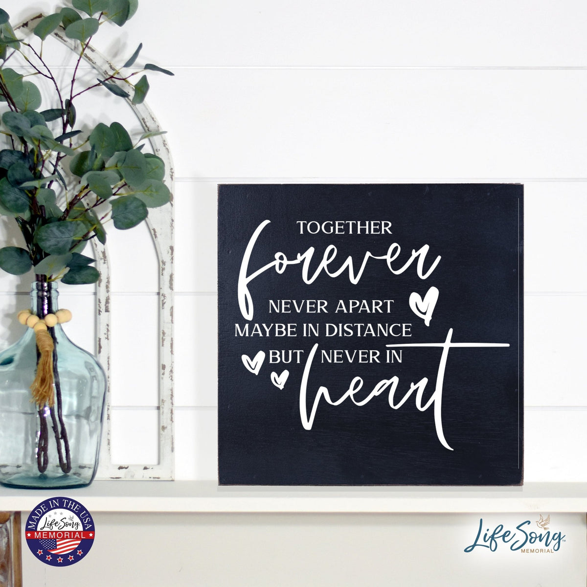 Inspiring Modern Framed Shadow Box 10x10 Together Forever - LifeSong Milestones