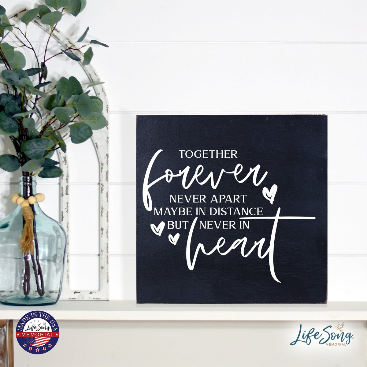 Inspiring Modern Framed Shadow Box 10x10 Together Forever - LifeSong Milestones