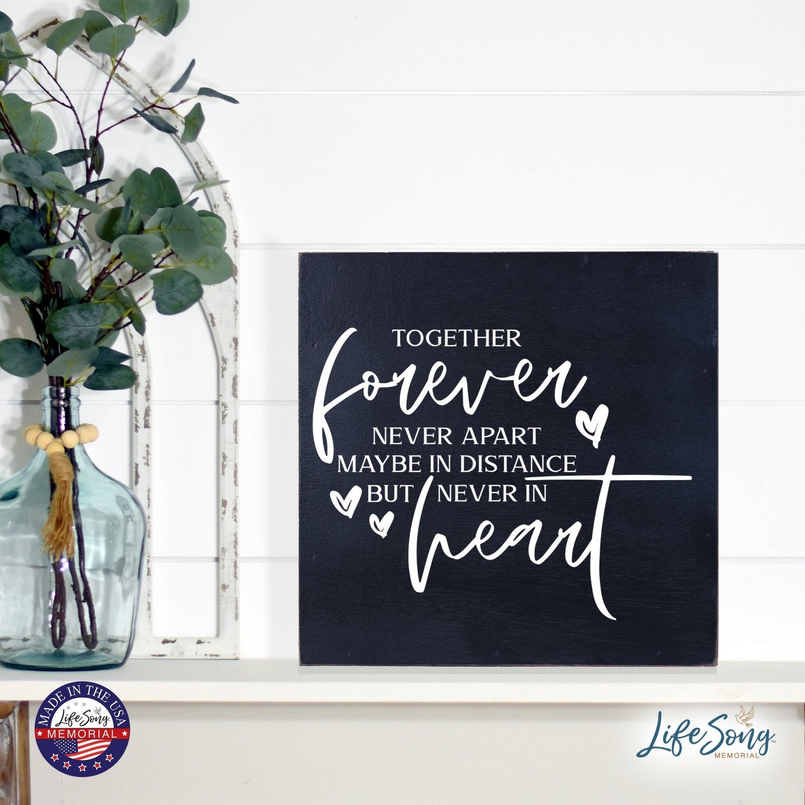 Inspiring Modern Framed Shadow Box 10x10 Together Forever - LifeSong Milestones