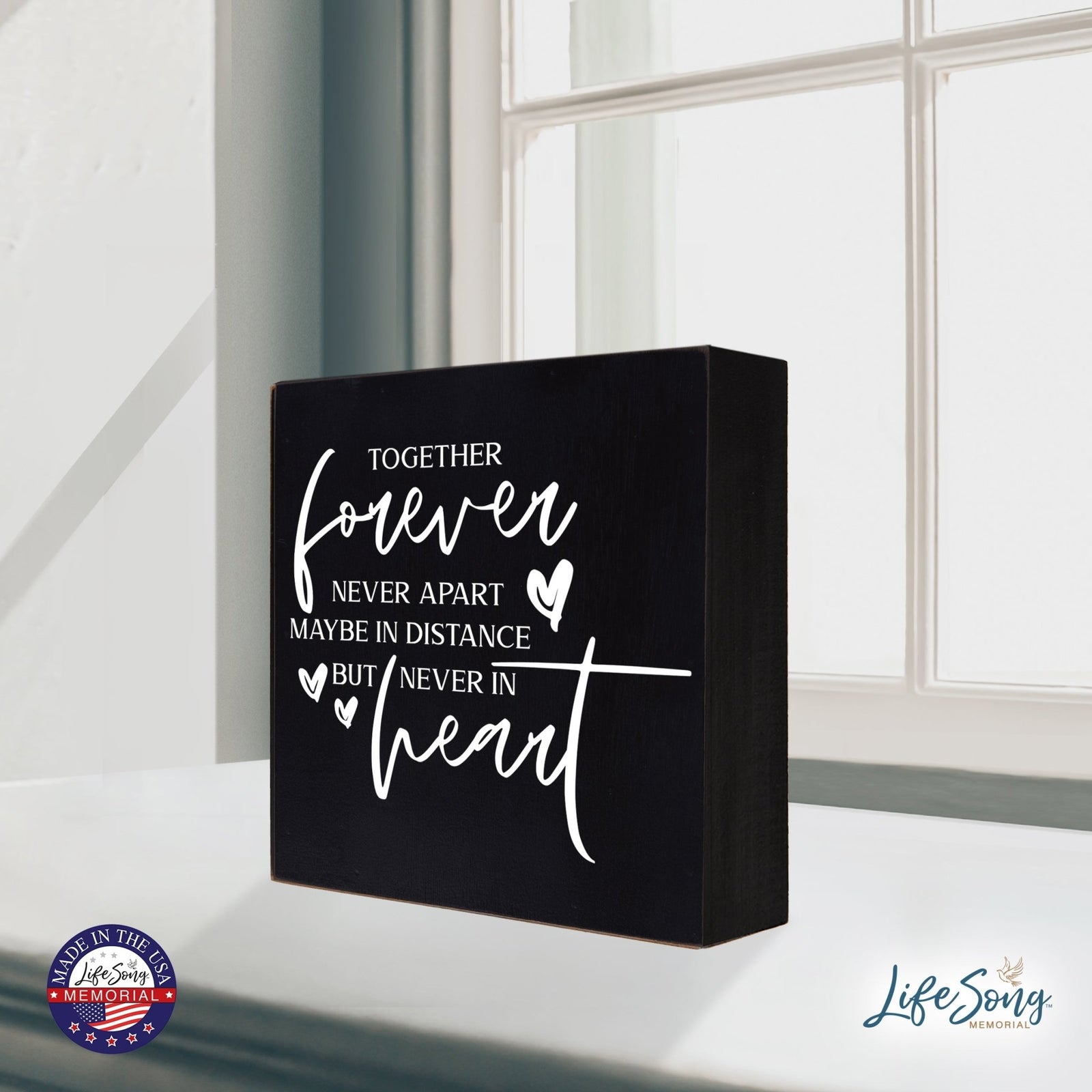 Inspiring Modern Framed Shadow Box 10x10 Together Forever - LifeSong Milestones