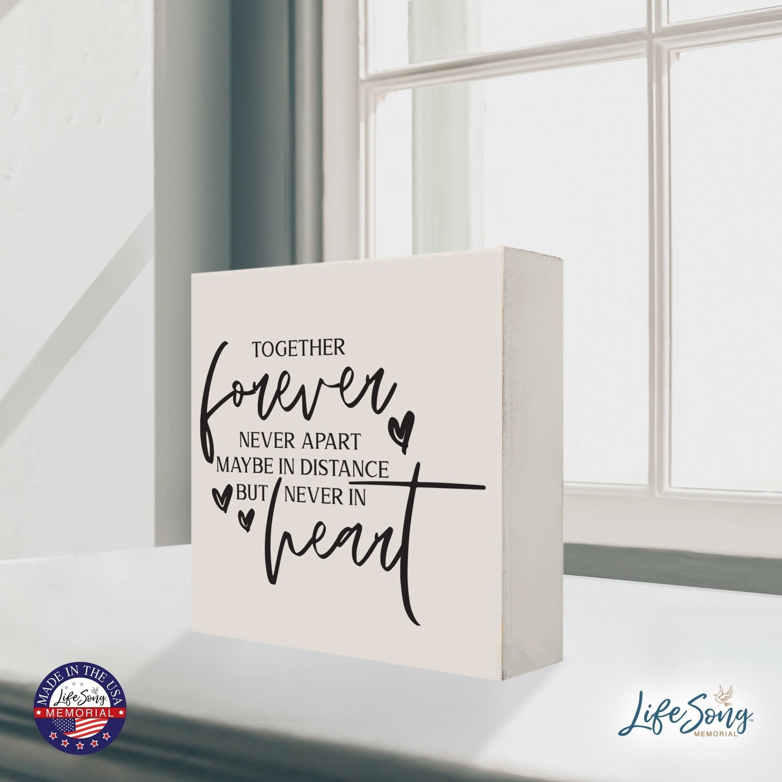 Inspiring Modern Framed Shadow Box 10x10 Together Forever - LifeSong Milestones