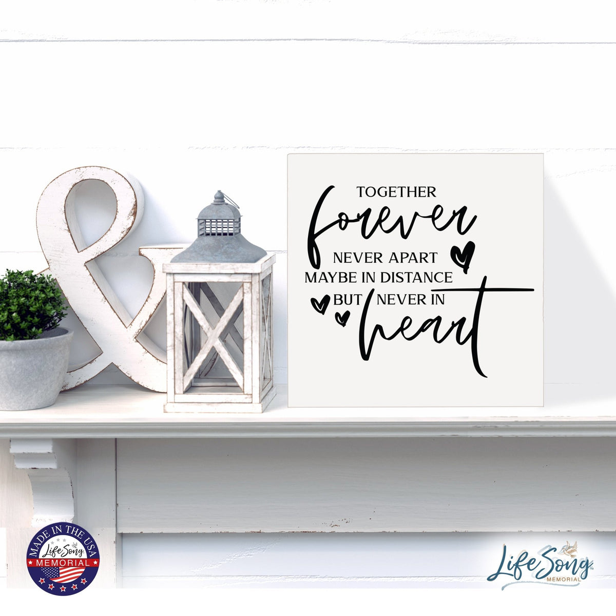 Inspiring Modern Framed Shadow Box 10x10 Together Forever - LifeSong Milestones