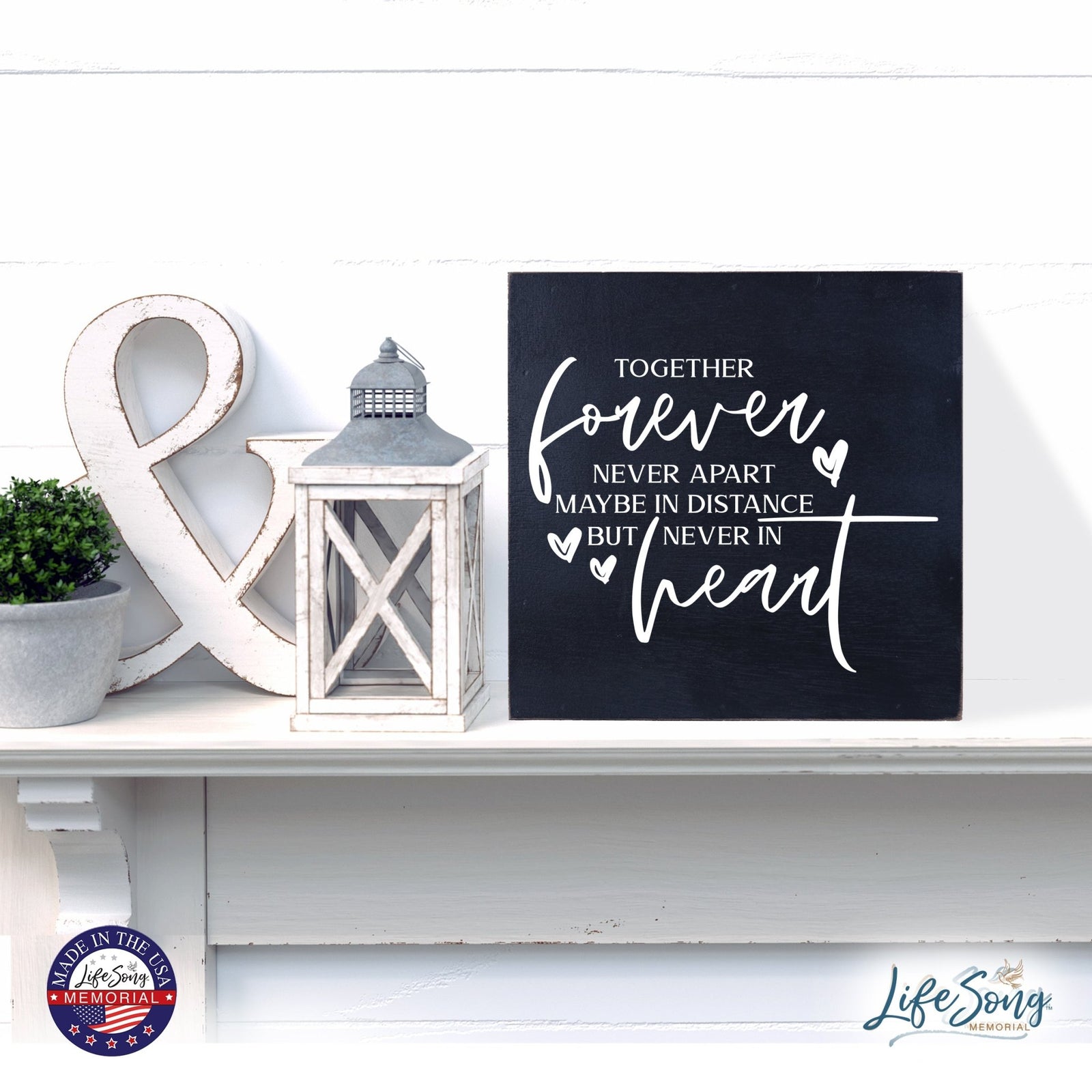 Inspiring Modern Framed Shadow Box 10x10 Together Forever - LifeSong Milestones