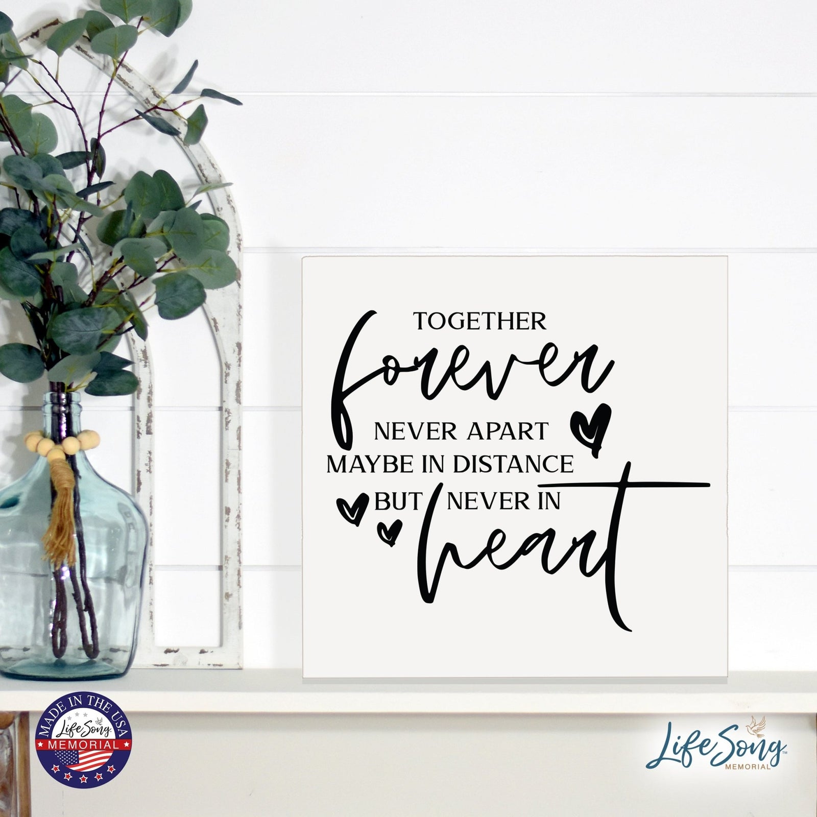 Inspiring Modern Framed Shadow Box 10x10 Together Forever - LifeSong Milestones