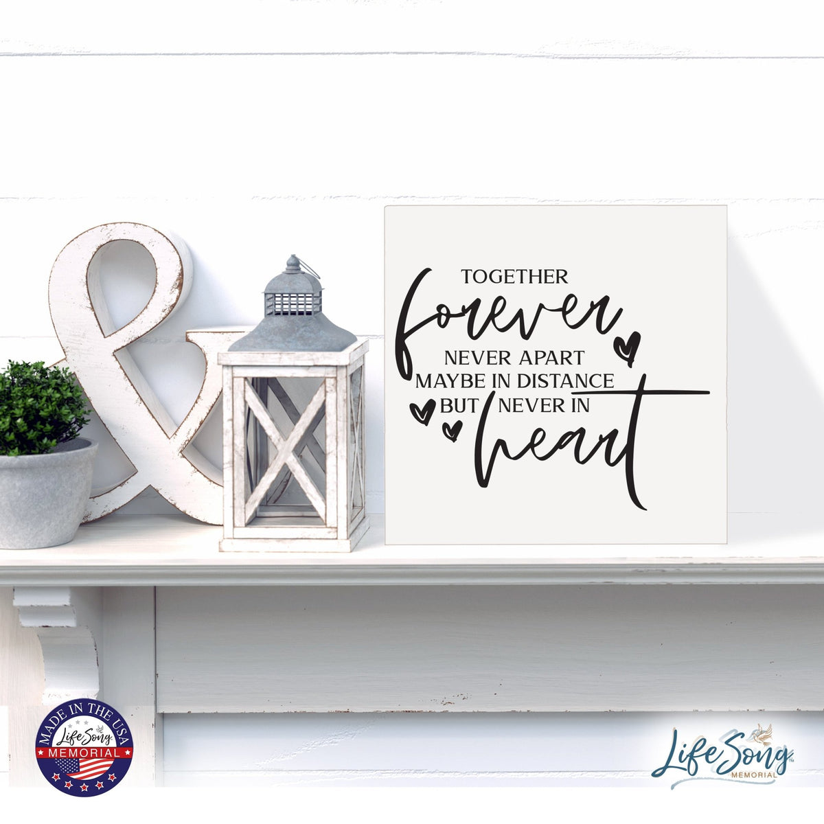 Inspiring Modern Framed Shadow Box 10x10 Together Forever - LifeSong Milestones