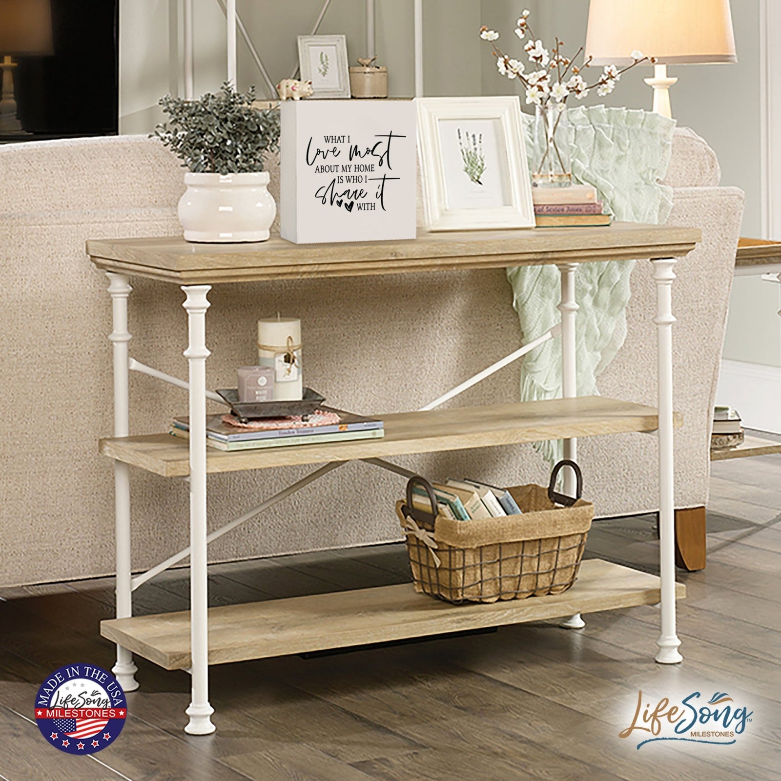 Inspiring Modern Framed Shadow Box 10x10 What I Love Most - LifeSong Milestones