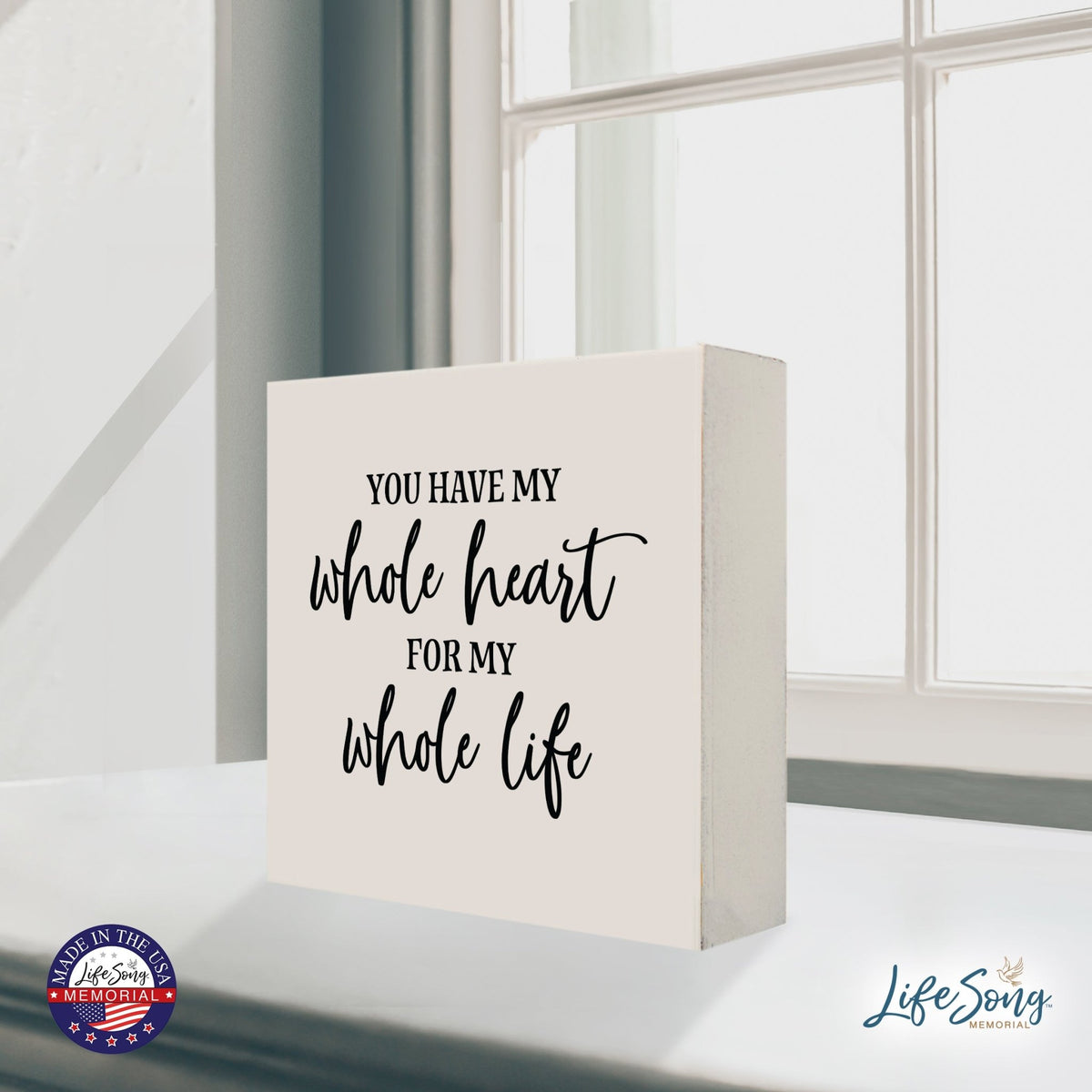 Inspiring Modern Framed Shadow Box 10x10 You Have My Whole - LifeSong Milestones