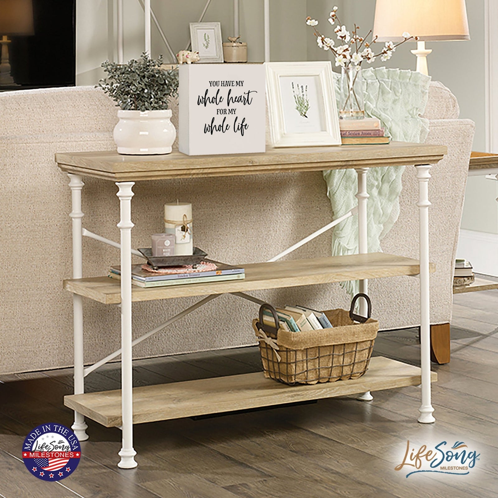 Inspiring Modern Framed Shadow Box 10x10 You Have My Whole - LifeSong Milestones