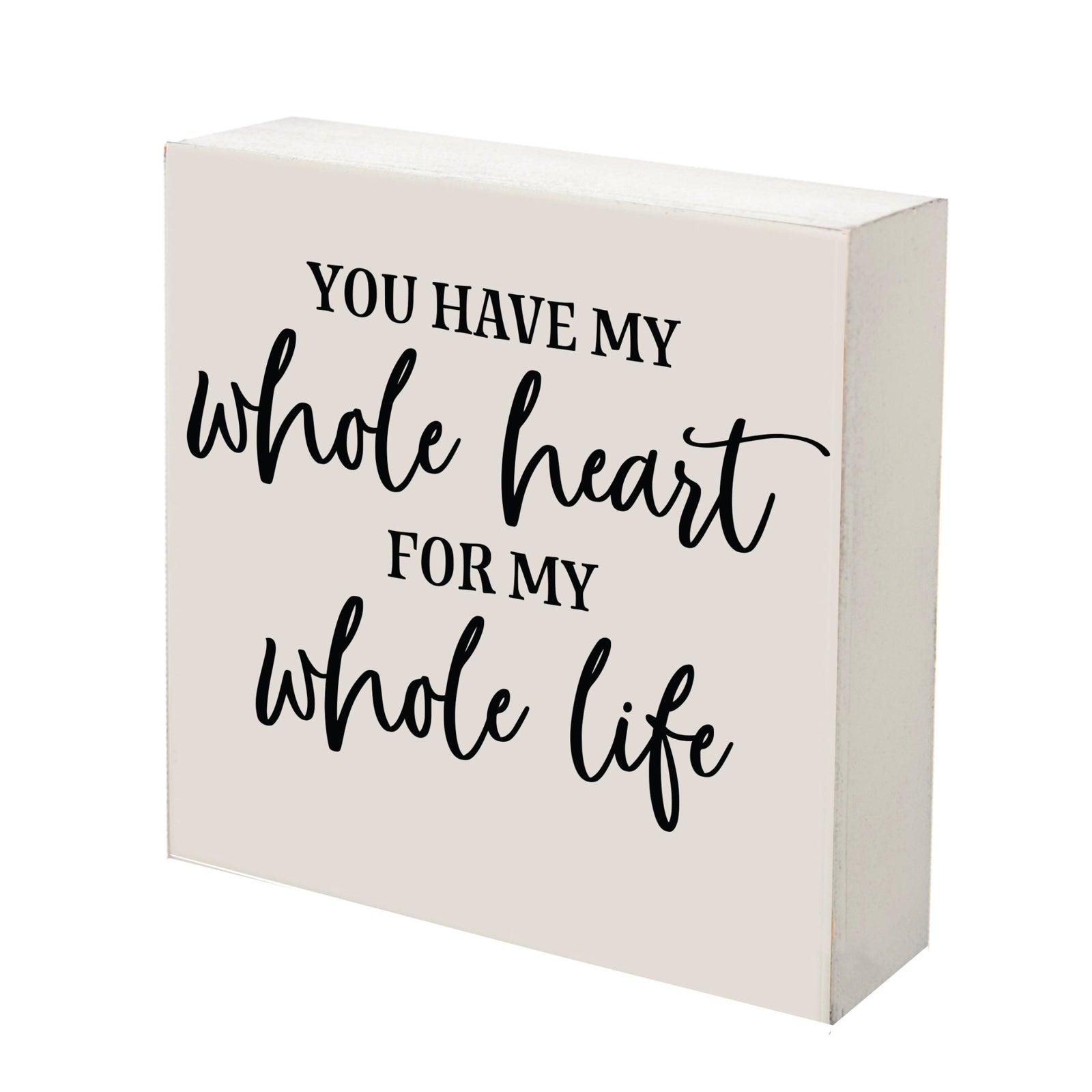 Inspiring Modern Framed Shadow Box 10x10 You Have My Whole - LifeSong Milestones