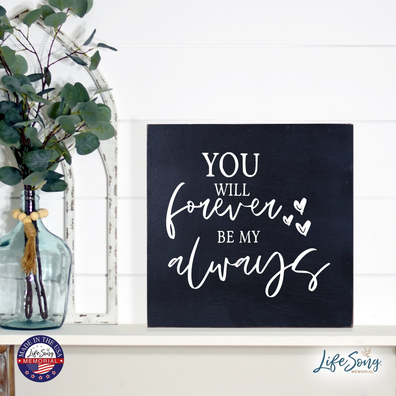 Inspiring Modern Framed Shadow Box 10x10 You Will Forever Be - LifeSong Milestones