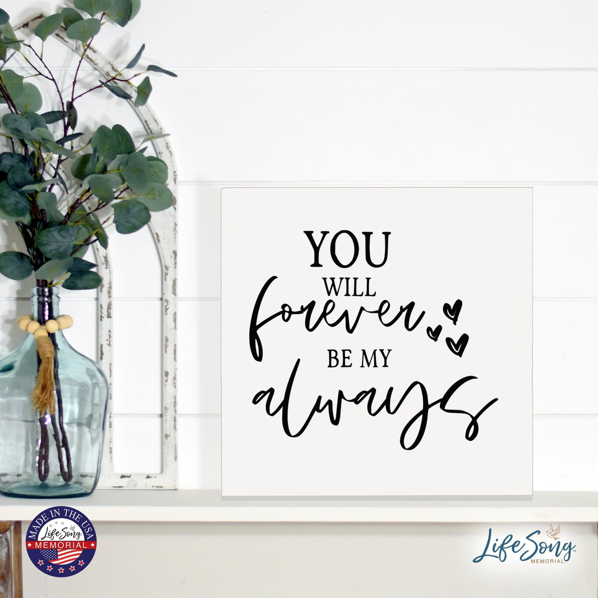 Inspiring Modern Framed Shadow Box 10x10 You Will Forever Be - LifeSong Milestones