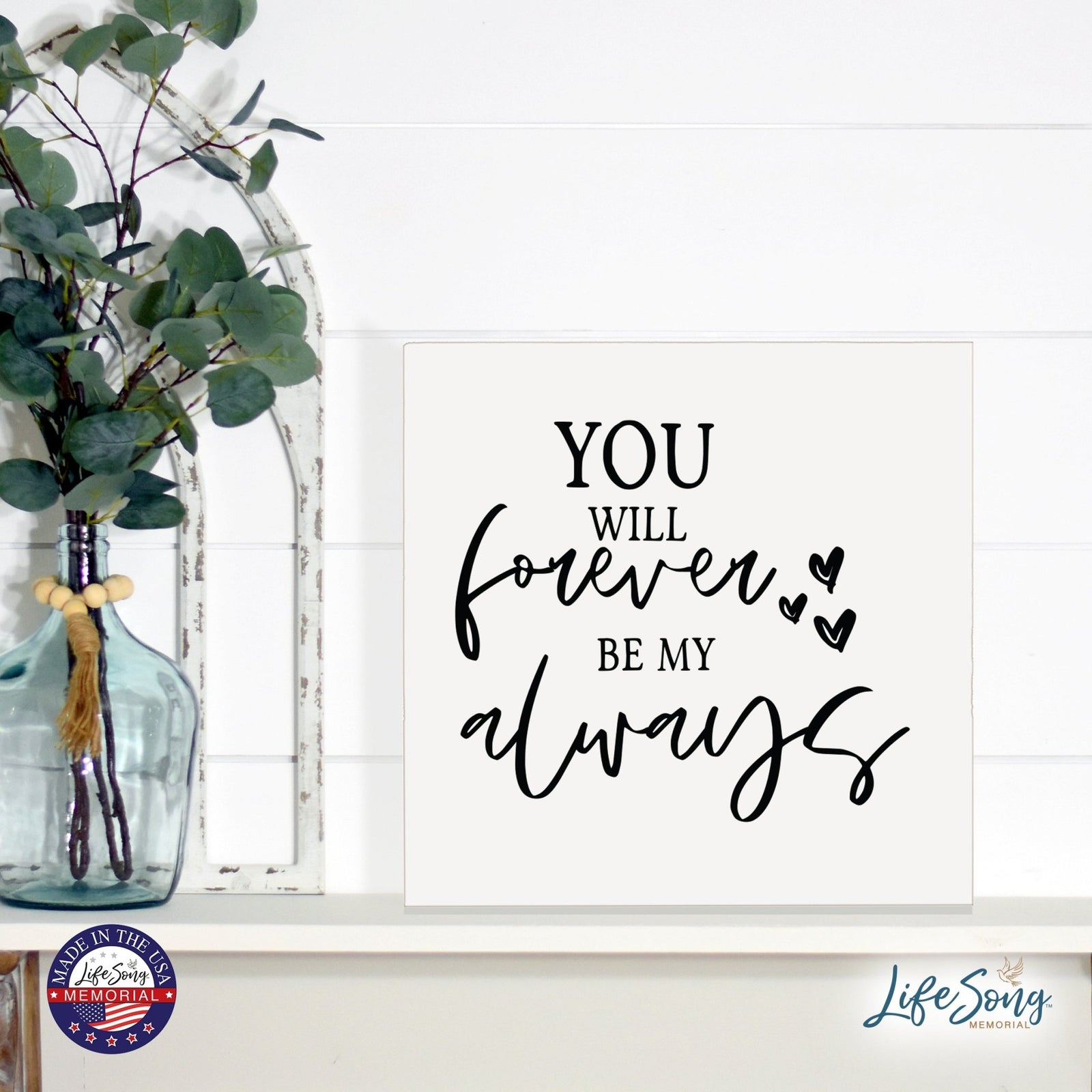 Inspiring Modern Framed Shadow Box 10x10 You Will Forever Be - LifeSong Milestones