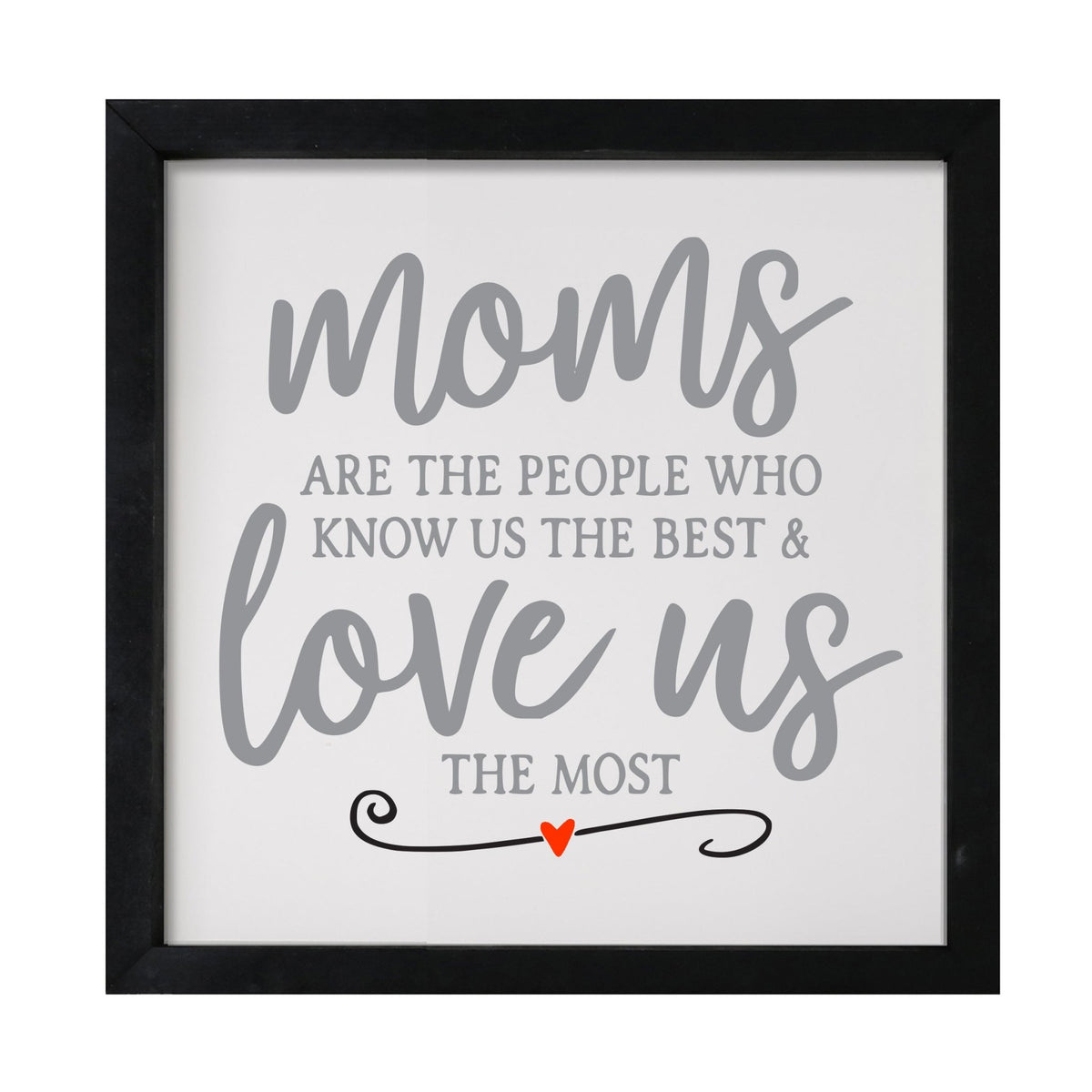 Inspiring Modern Framed Shadow Box 7x7in - Mom Are The People Who Know Us The Best - LifeSong Milestones