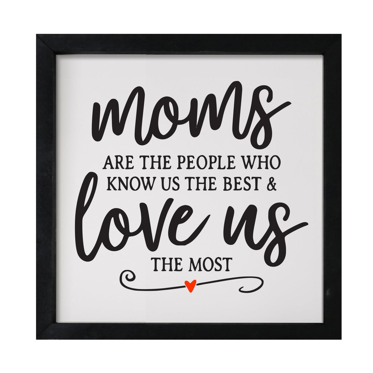 Inspiring Modern Framed Shadow Box 7x7in - Mom Are The People Who Know Us The Best - LifeSong Milestones