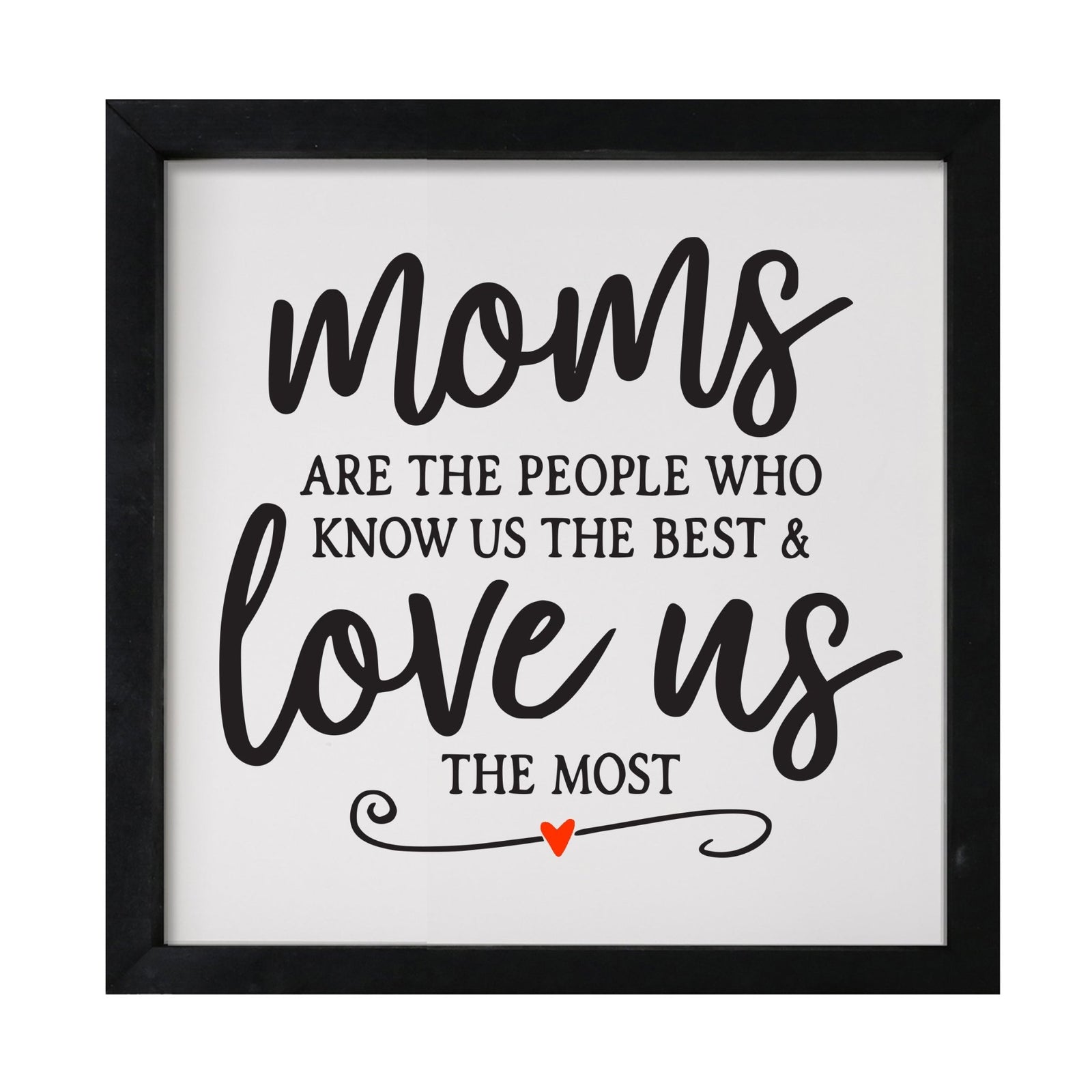 Inspiring Modern Framed Shadow Box 7x7in - Mom Are The People Who Know Us The Best - LifeSong Milestones
