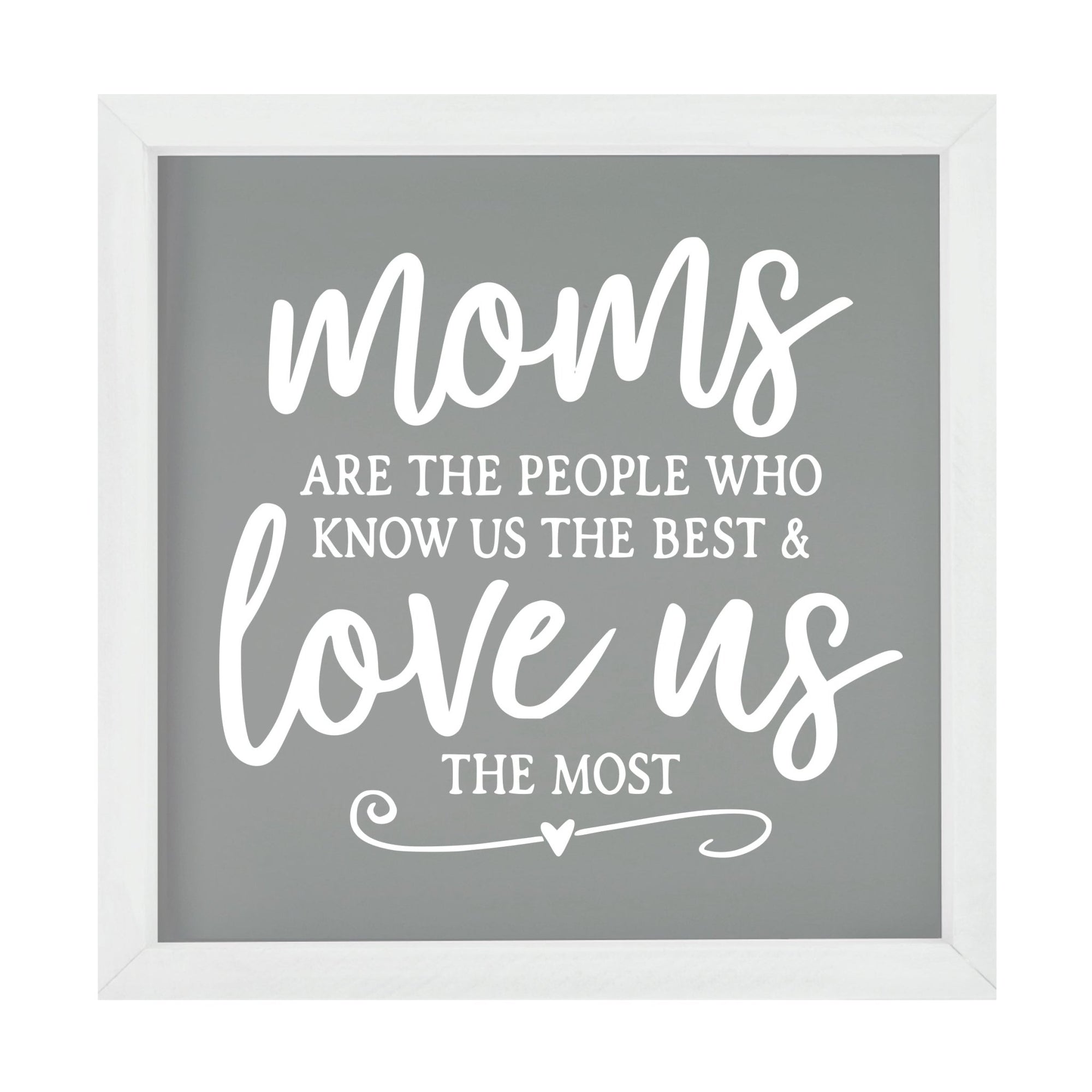 Inspiring Modern Framed Shadow Box 7x7in - Mom Are The People Who Know Us The Best - LifeSong Milestones