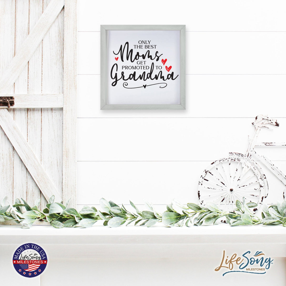 Inspiring Modern Framed Shadow Box 7x7in - Only The Best Moms - LifeSong Milestones