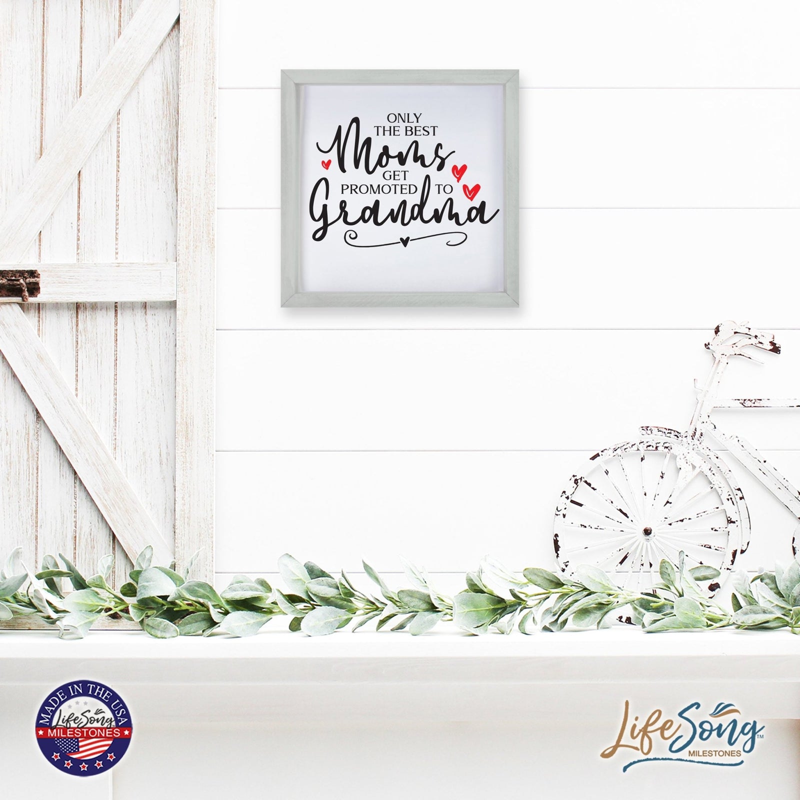 Inspiring Modern Framed Shadow Box 7x7in - Only The Best Moms - LifeSong Milestones