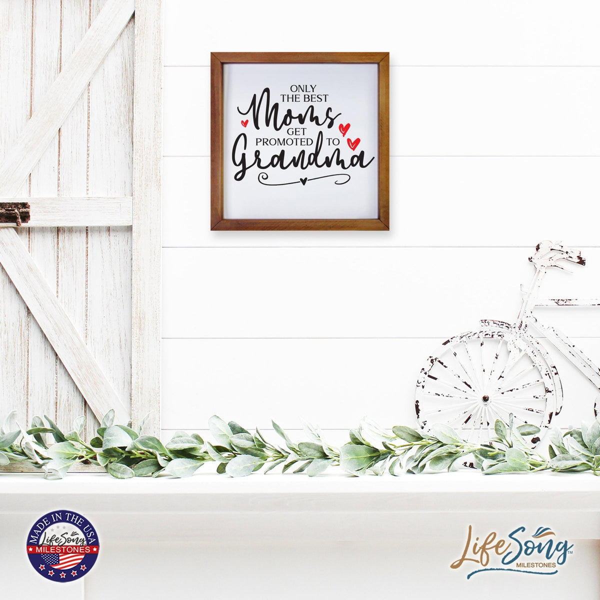 Inspiring Modern Framed Shadow Box 7x7in - Only The Best Moms - LifeSong Milestones