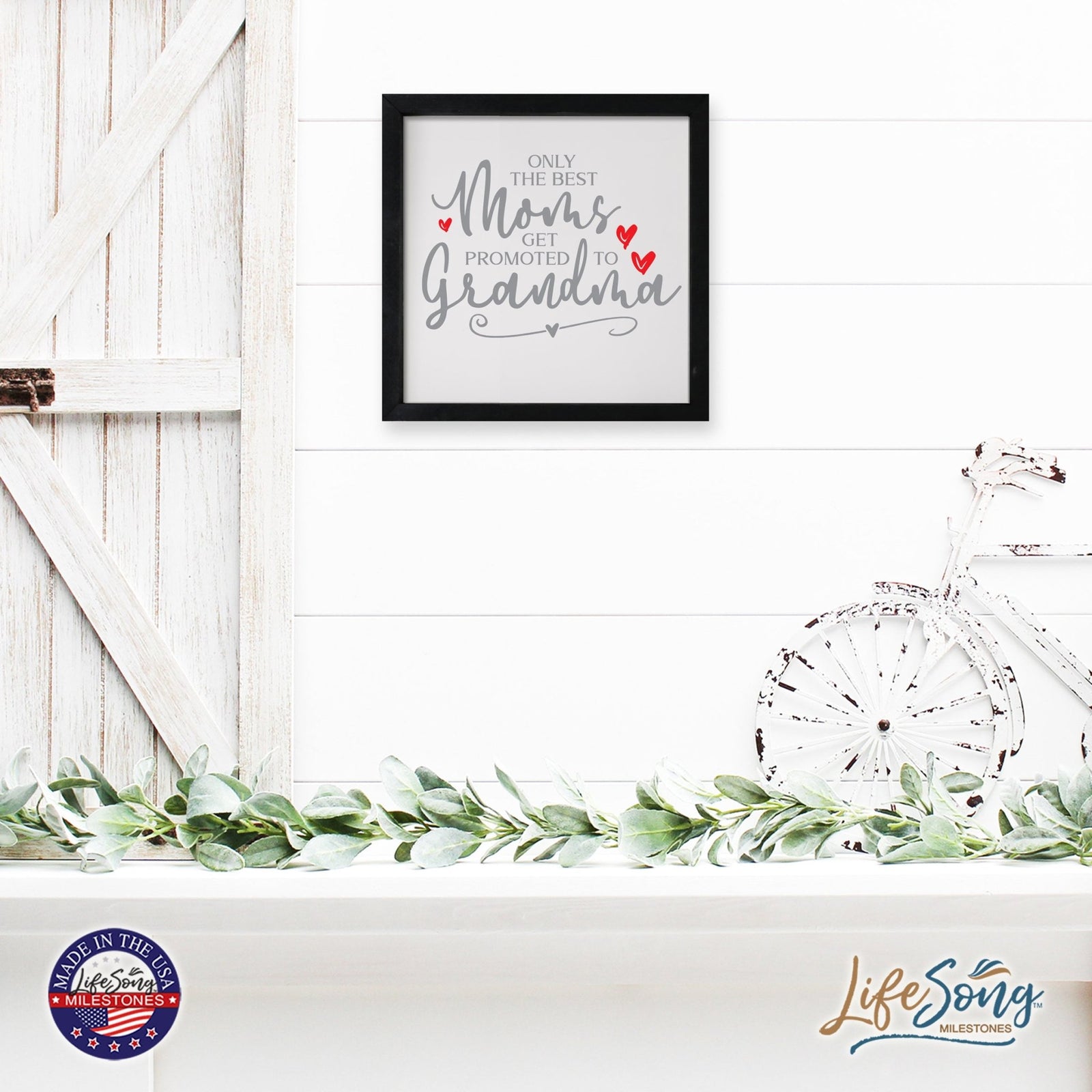 Inspiring Modern Framed Shadow Box 7x7in - Only The Best Moms - LifeSong Milestones