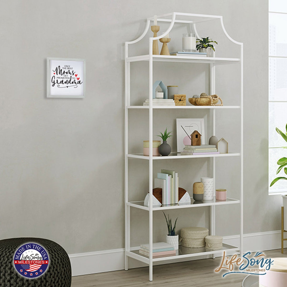 Inspiring Modern Framed Shadow Box 7x7in - Only The Best Moms - LifeSong Milestones