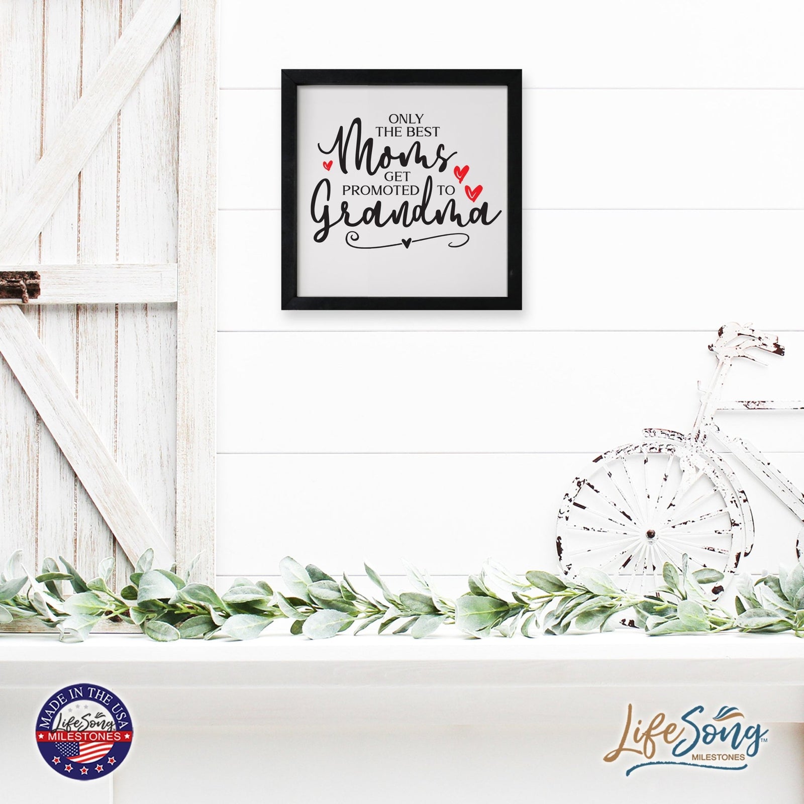 Inspiring Modern Framed Shadow Box 7x7in - Only The Best Moms - LifeSong Milestones