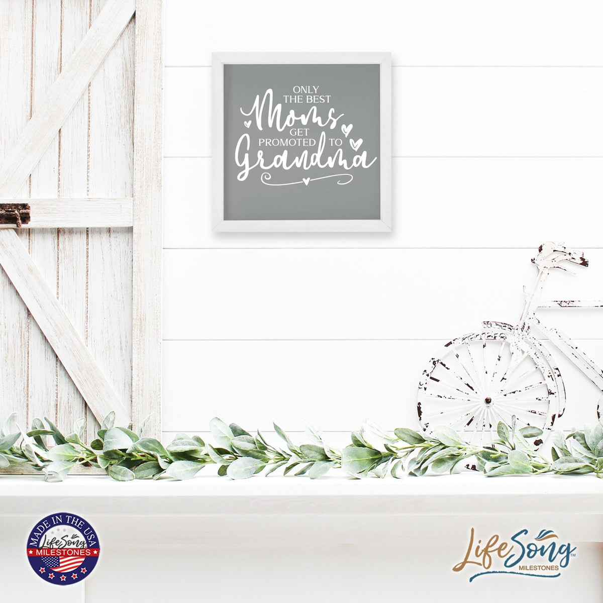 Inspiring Modern Framed Shadow Box 7x7in - Only The Best Moms - LifeSong Milestones