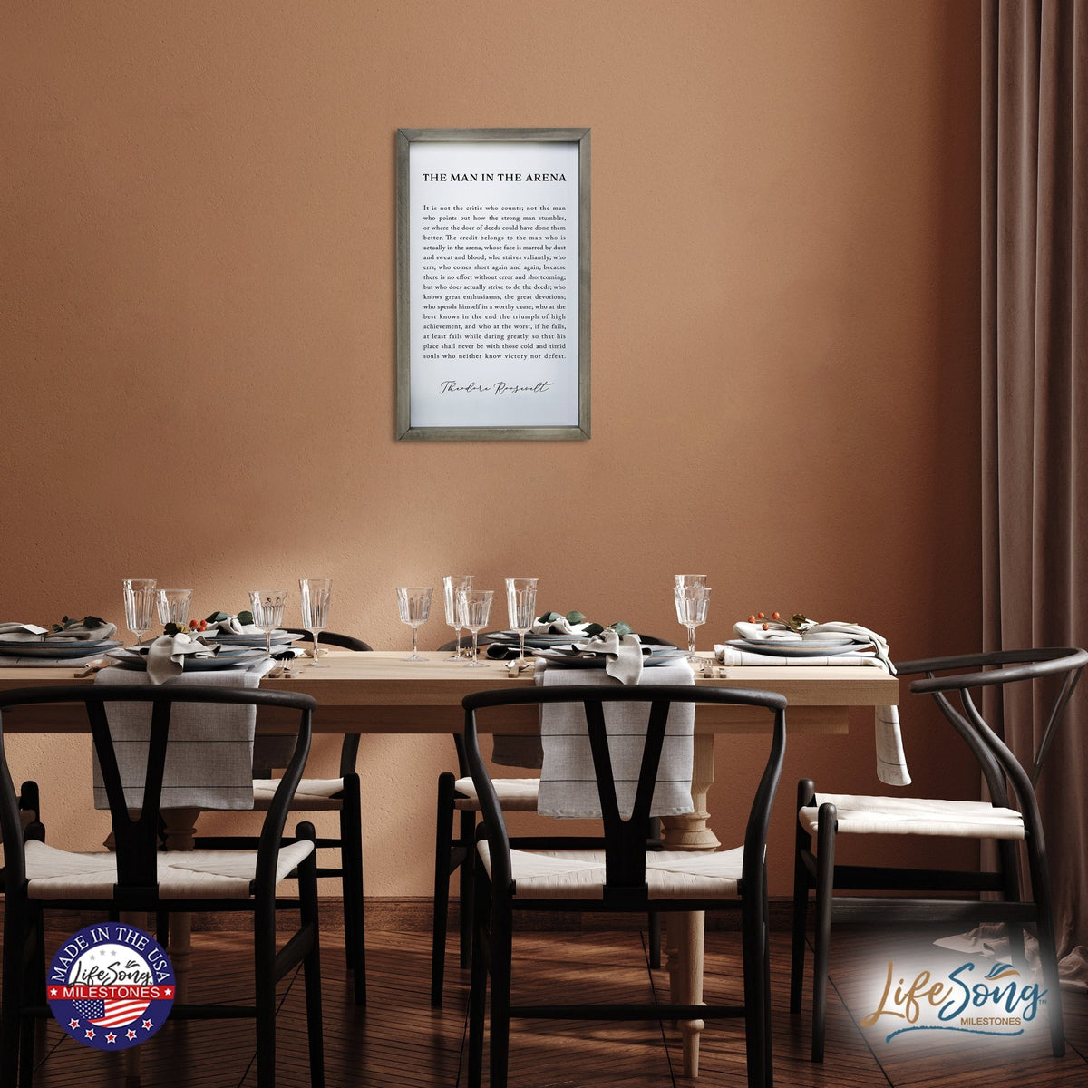 Inspiring Modern Weathered Grey Framed Shadow Box - The Man In The - LifeSong Milestones